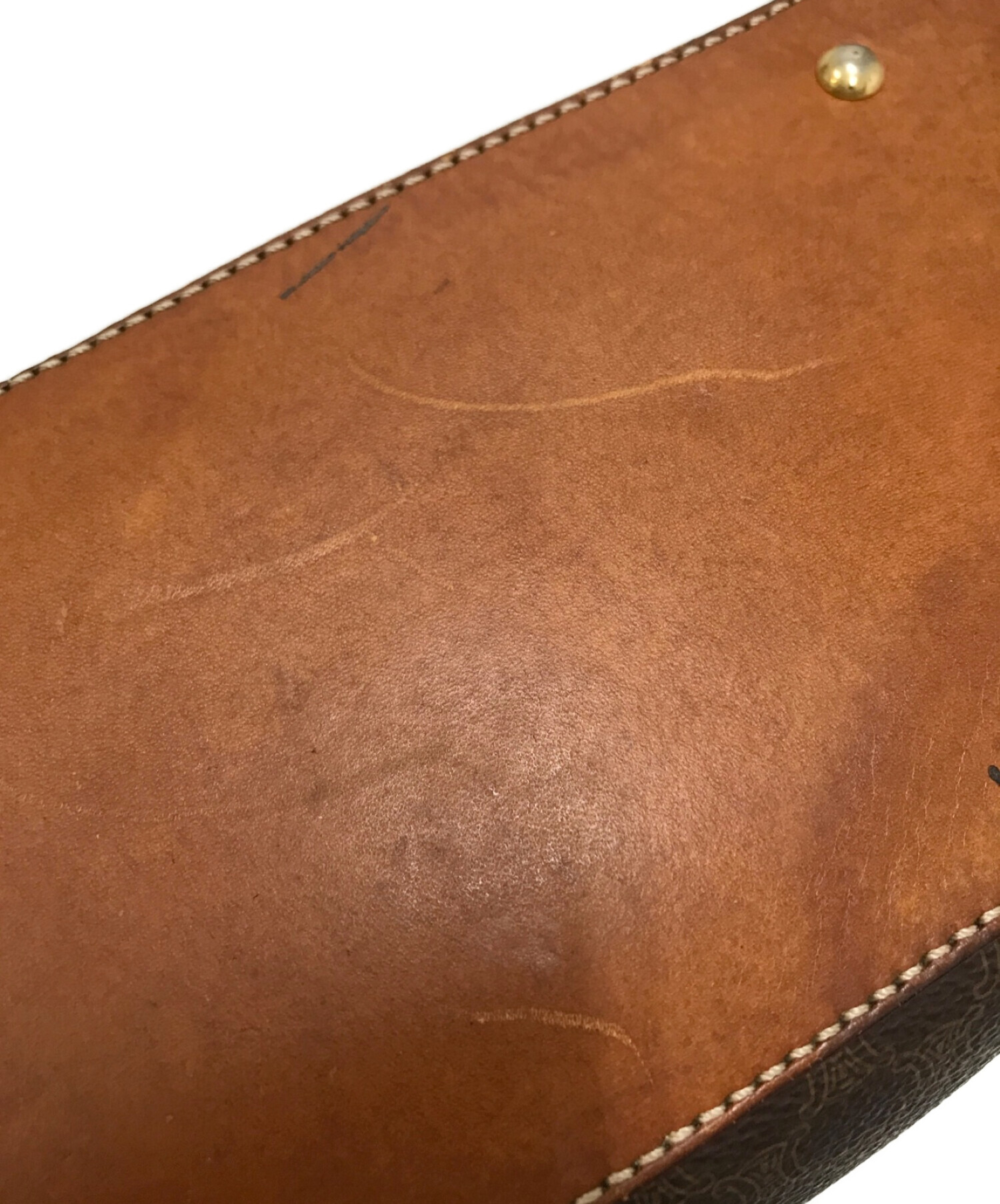 中古・古着通販】CELINE (セリーヌ) マカダム柄ハンドバッグ ブラウン