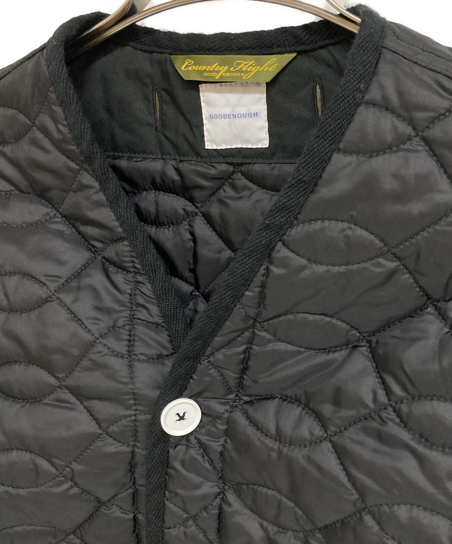 【GOODENOUGH】グッドイナフ キルティングジャケット ブラック 中古・古着通販GOOD ENOUGH (グッドイナフ) キルティングライナー