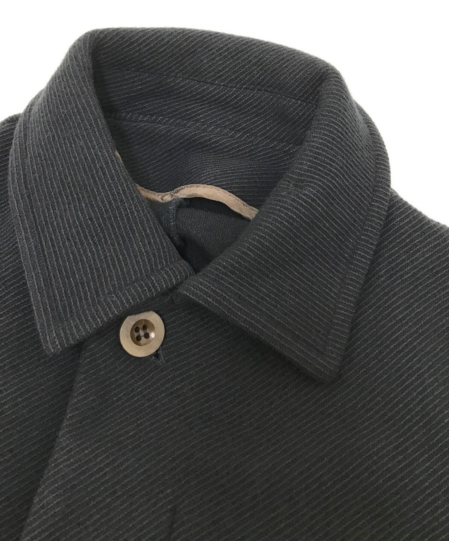 中古・古着通販】sacai (サカイ) ウールリブコート ネイビー サイズ:2