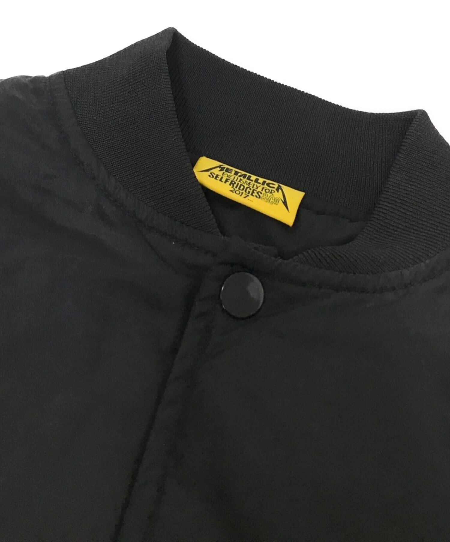 中古・古着通販】METALLICA (メタリカ) パスヘッドブルゾン ブラック SELFRIDGES × METALLICA ボンバージャケット