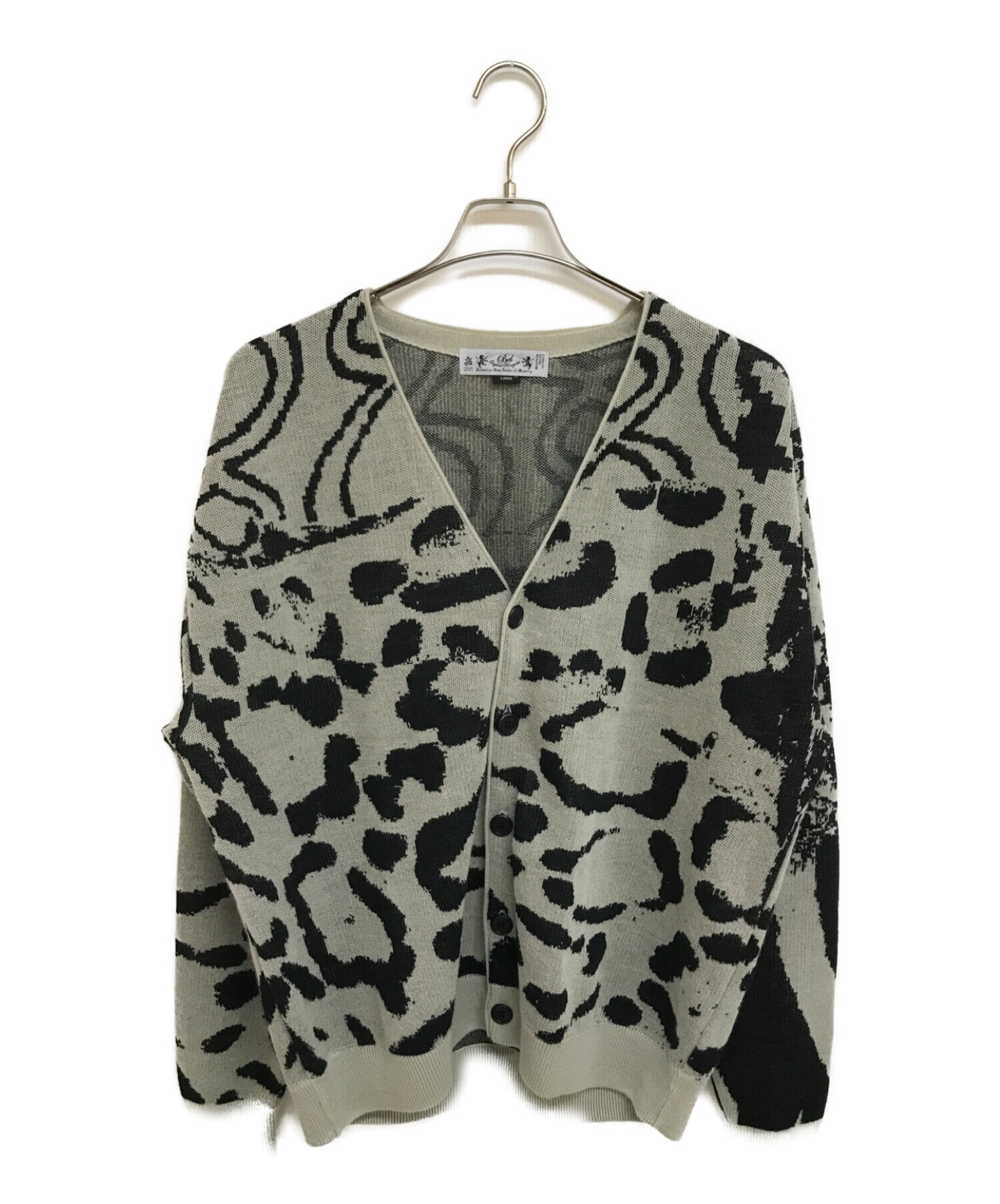 中古・古着通販】BAL (バル) JACQUARD RAMIE CARDIGAN グレー サイズ:L