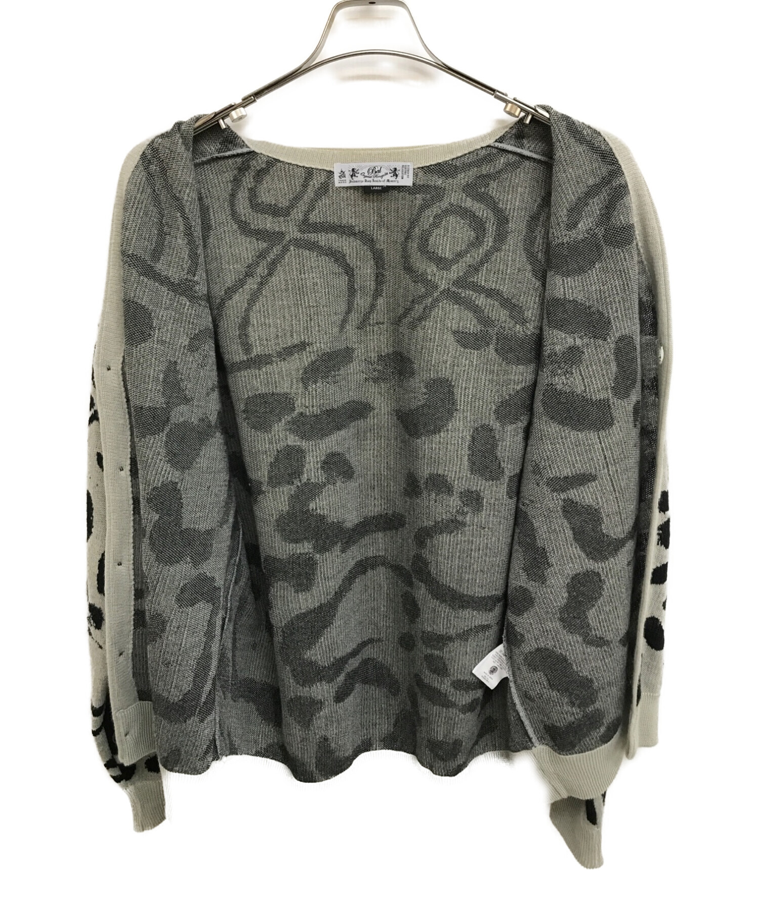 中古・古着通販】BAL (バル) JACQUARD RAMIE CARDIGAN グレー サイズ:L