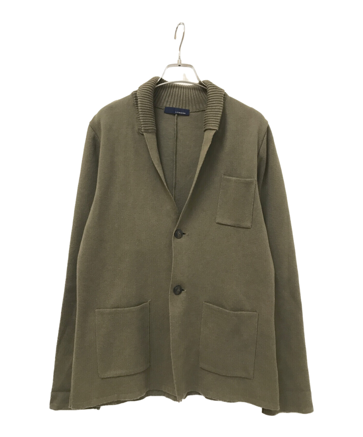 中古・古着通販】LARDINI (ラルディーニ) ニットジャケット オリーブ 