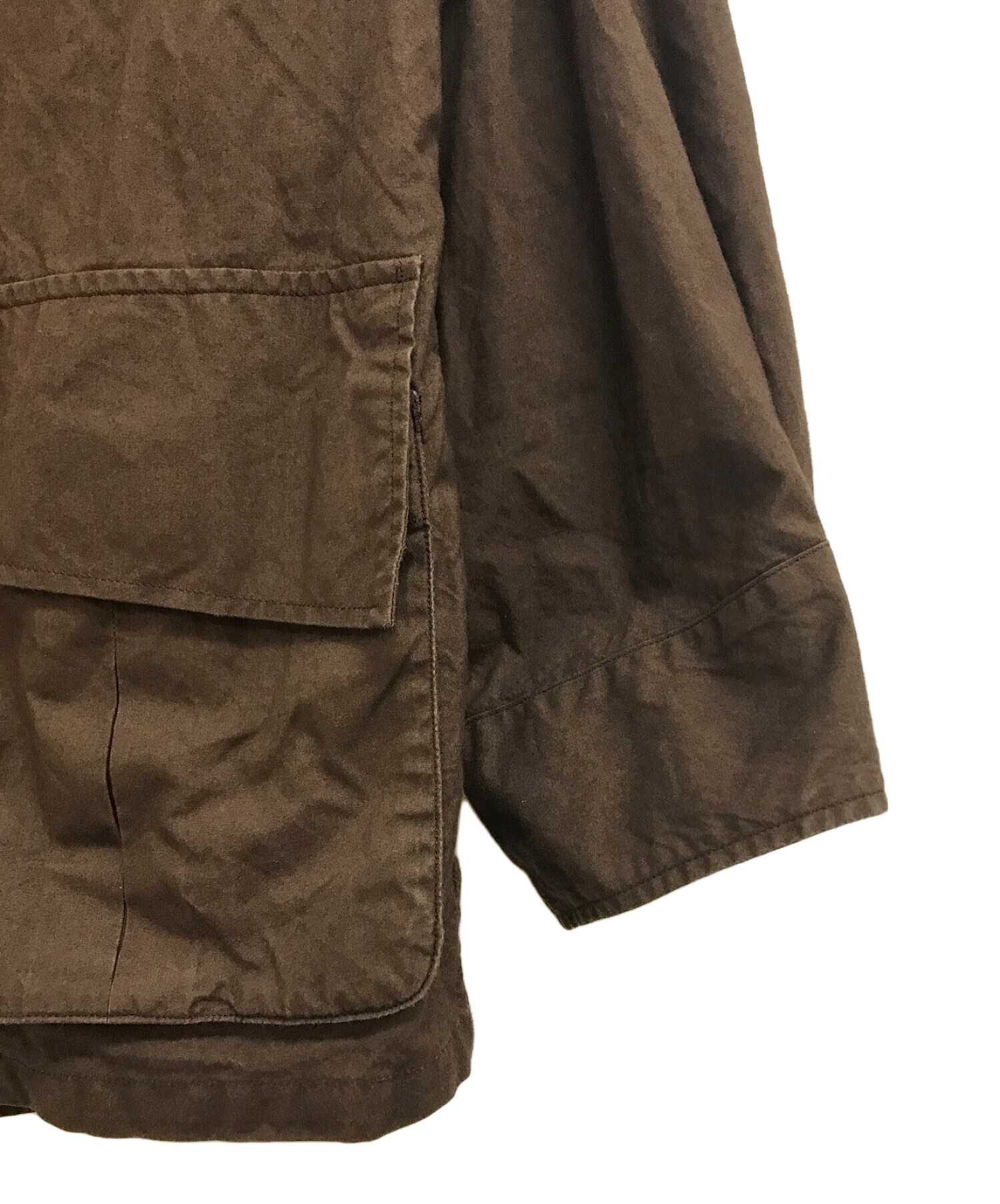 中古・古着通販】SH (エスエイチ) FATIGUE SHIRT-GARMENT DYE ブラウン 