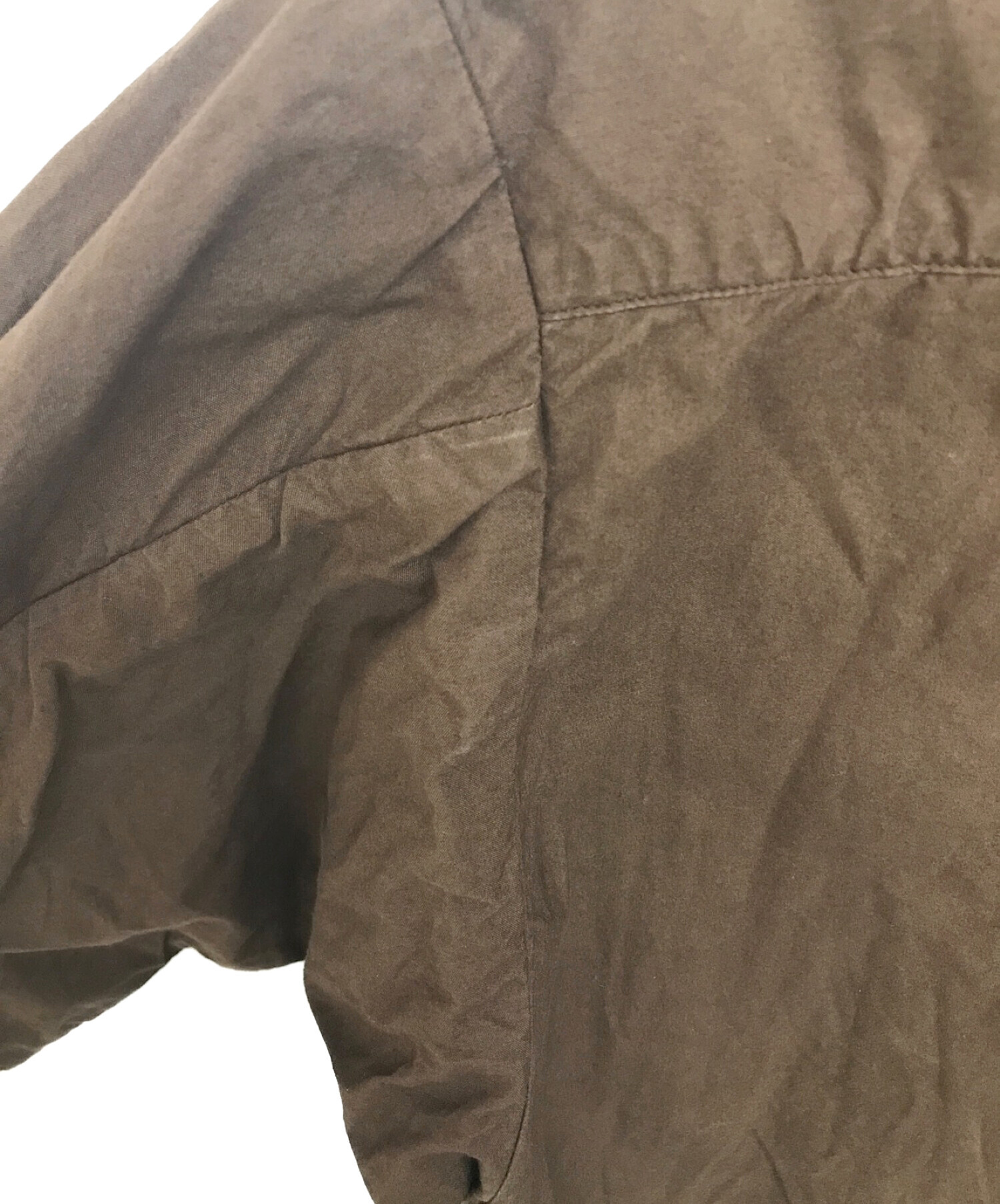中古・古着通販】SH (エスエイチ) FATIGUE SHIRT-GARMENT DYE ブラウン 中古・古着通販】SH (エスエイチ) FATIGUE SHIRT-GARMENT DYE ブラウン