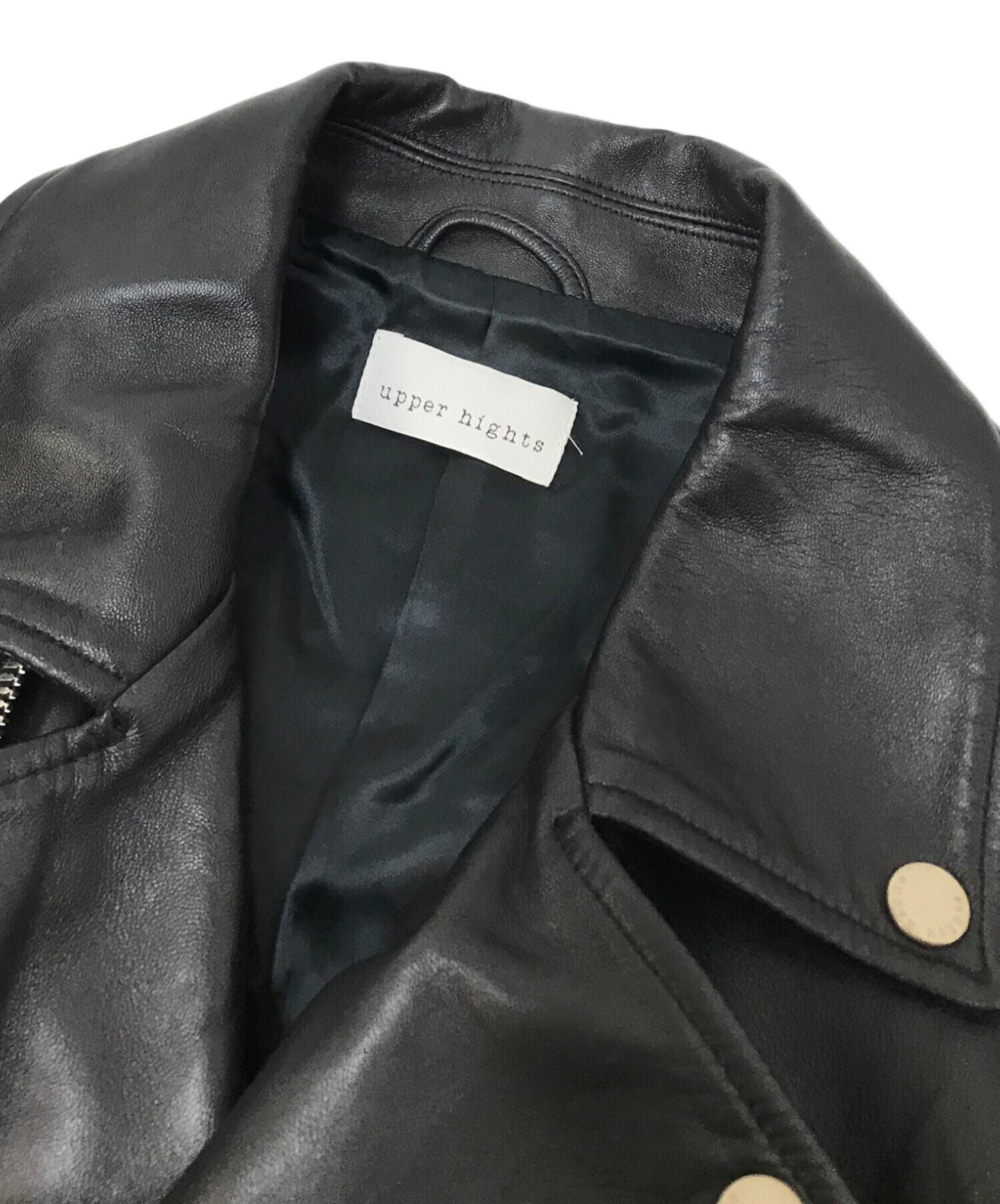 中古・古着通販】upper hights (アッパーハイツ) ラムレザーライダース