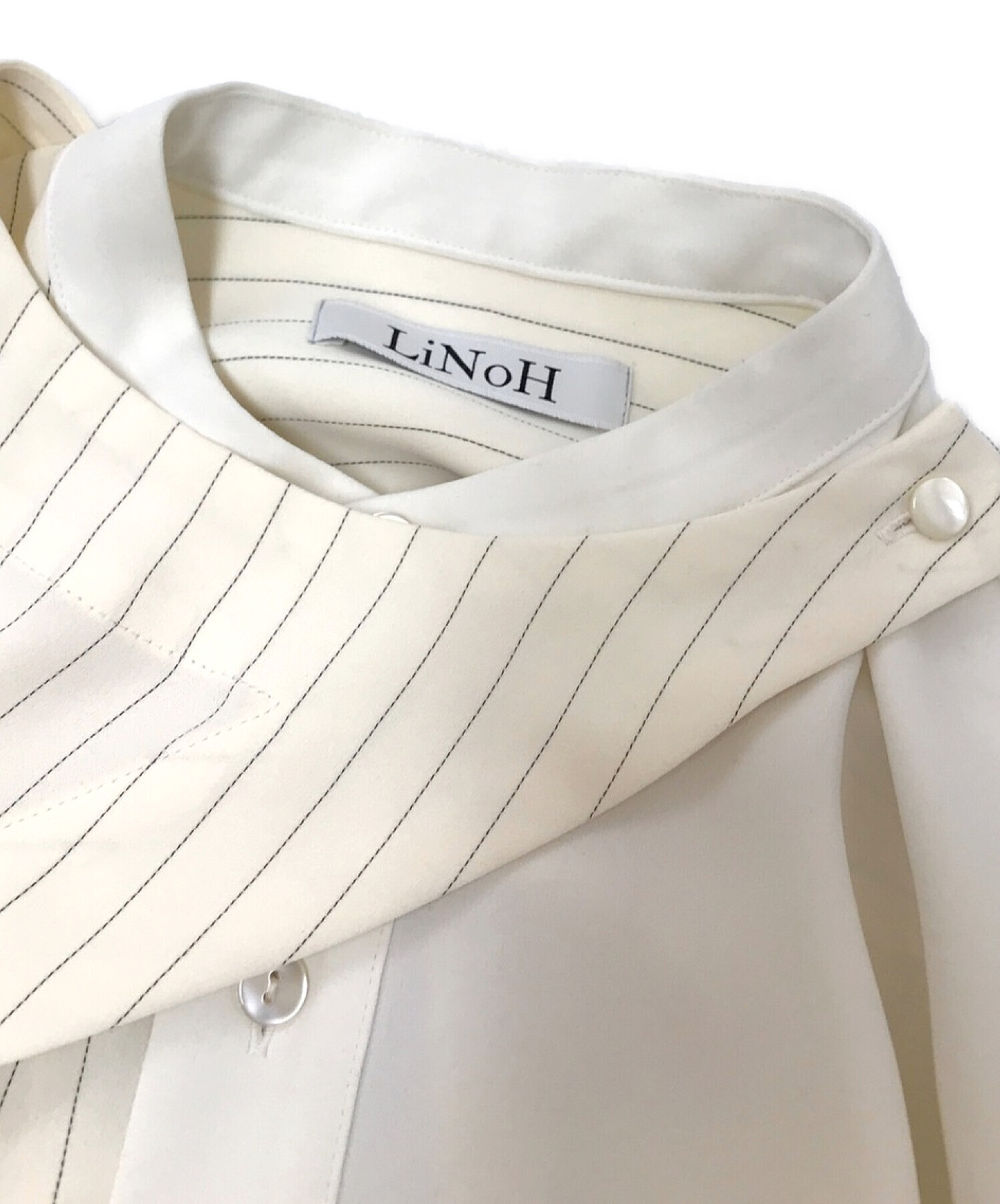 中古・古着通販】LiNoH (リノー) DRAPE LAYERED SHIRT ベージュ サイズ