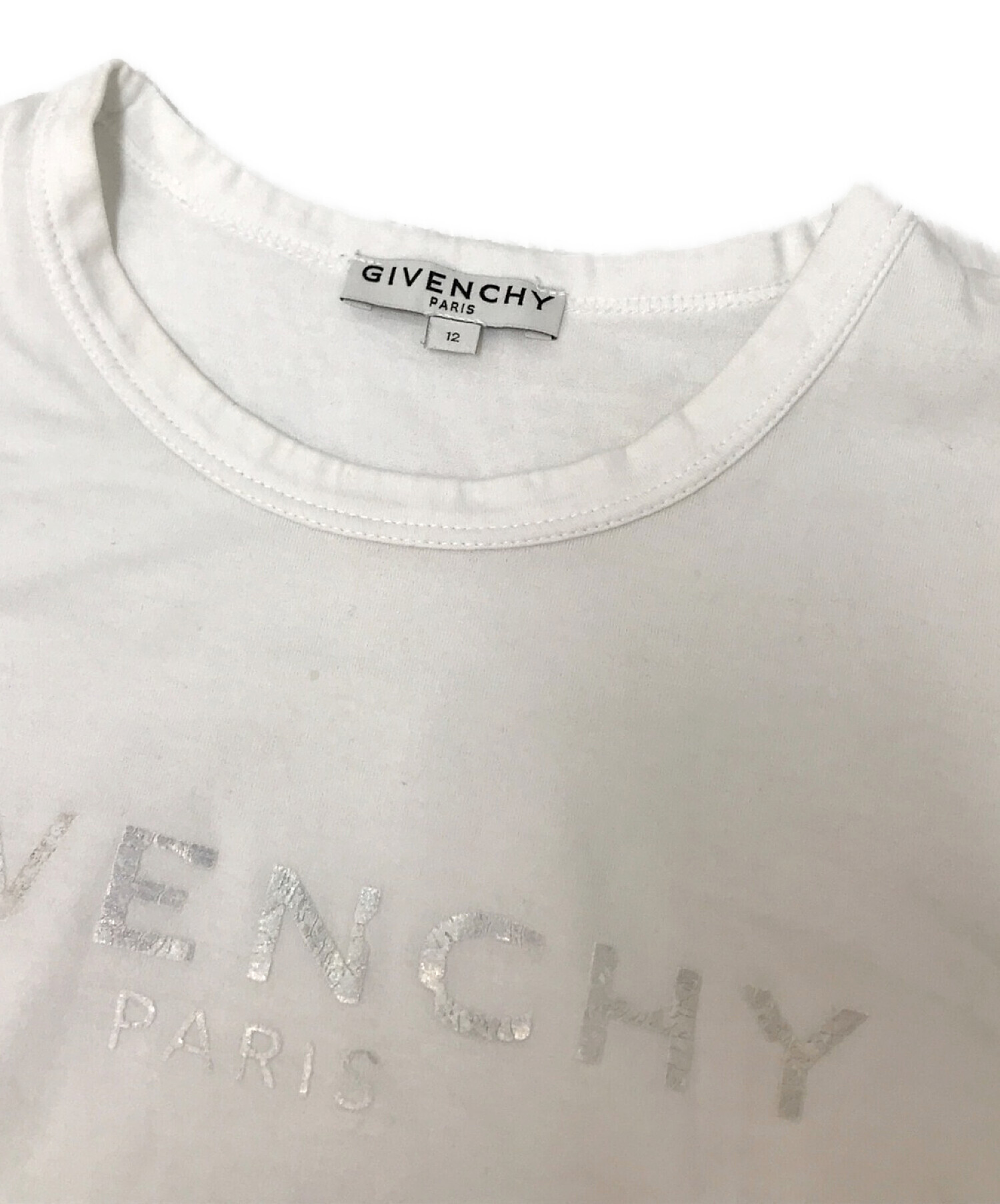 中古・古着通販】GIVENCHY (ジバンシィ) White Shatter Logo T-Shirt 