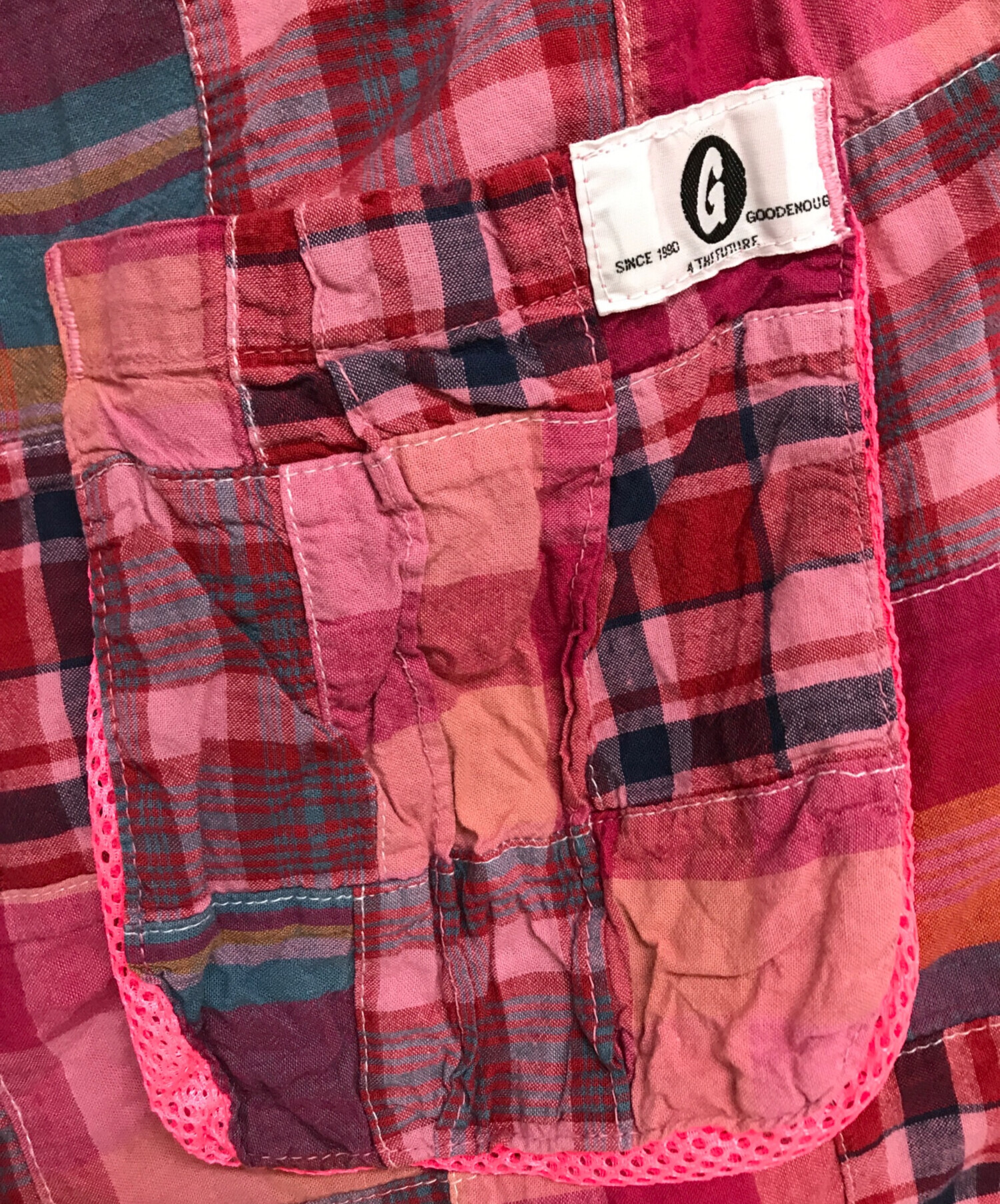 中古・古着通販】GOODENOUGH (グッドイナフ) チェックパッチワーク