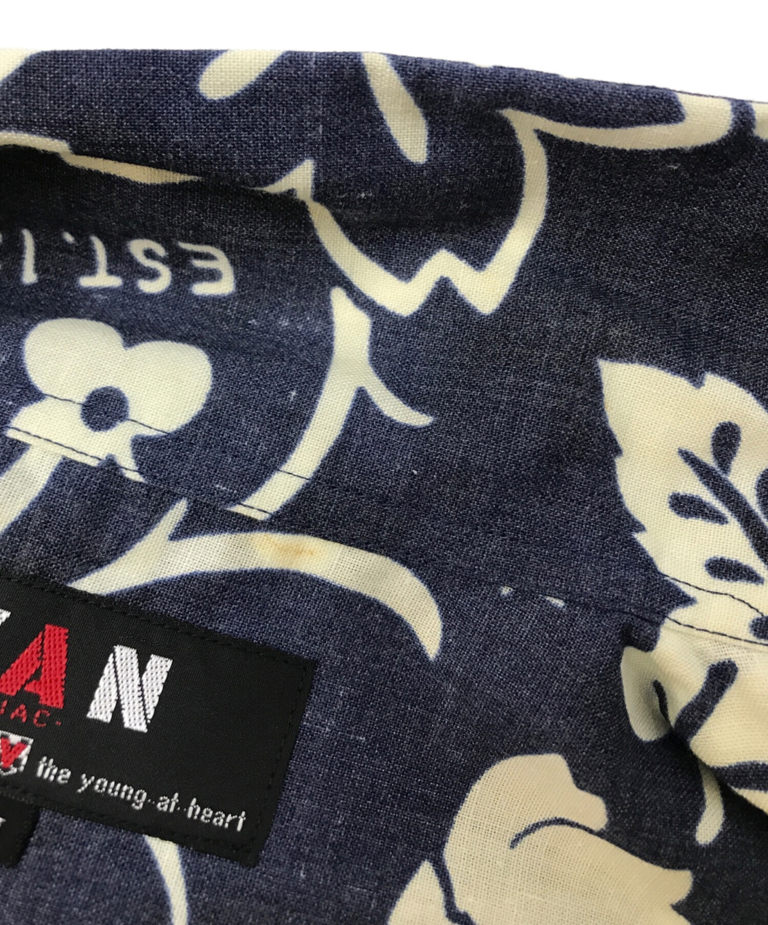 中古・古着通販】VAN (ヴァン) アロハシャツ ネイビー サイズ:M