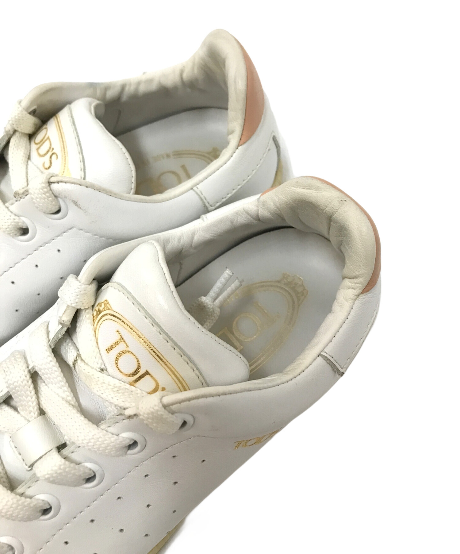 中古・古着通販】TOD'S (トッズ) ローカットレザースニーカー ホワイト