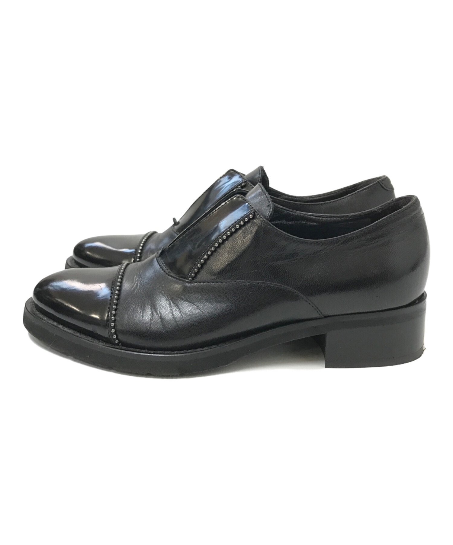 中古・古着通販】luca grossi (ルカグロッシ) レザーシューズ ブラック