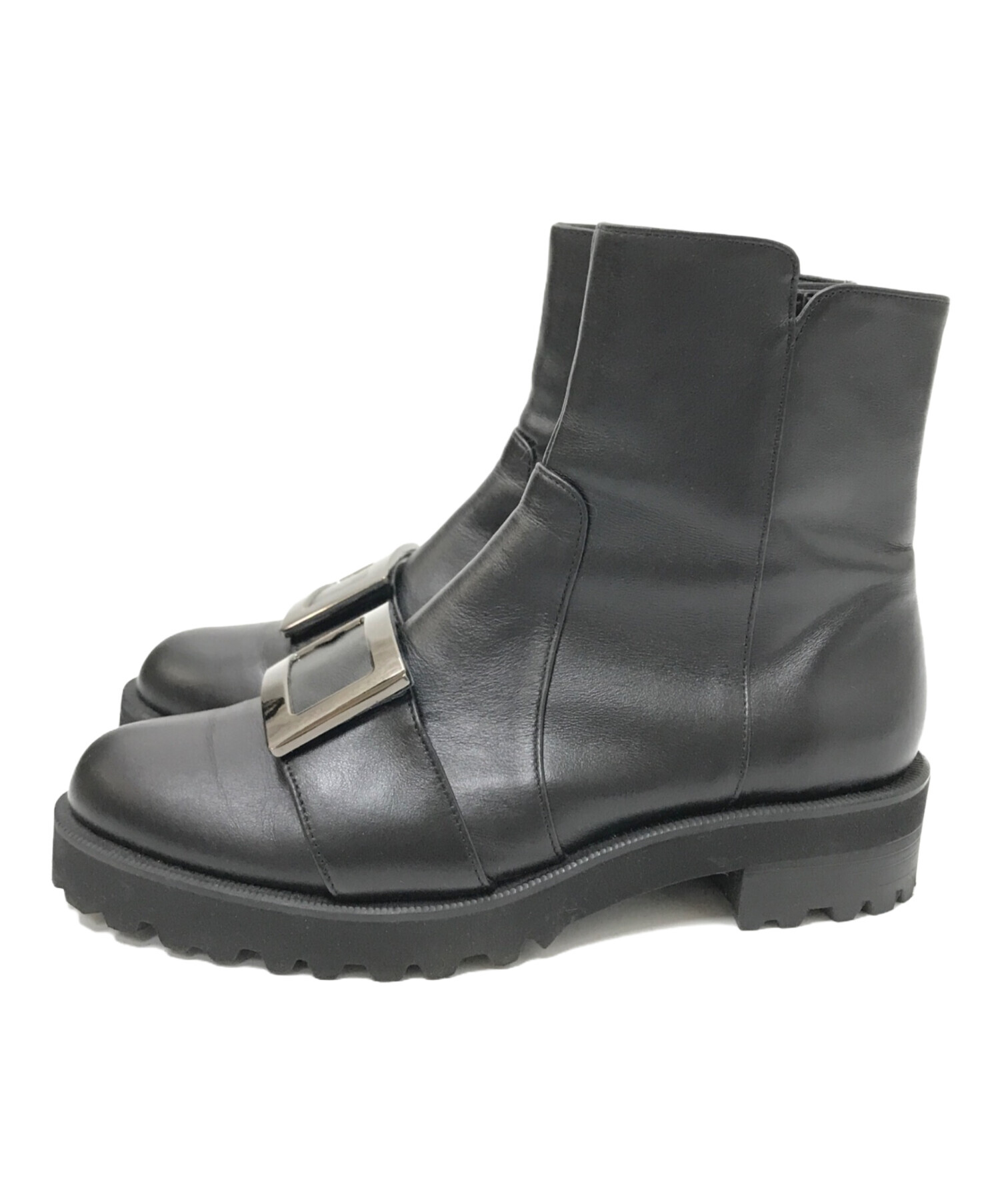 中古・古着通販】DIANA (ダイアナ) バックル付ショートブーツ 中古・古着通販】DIANA (ダイアナ) バックル付ショートブーツ