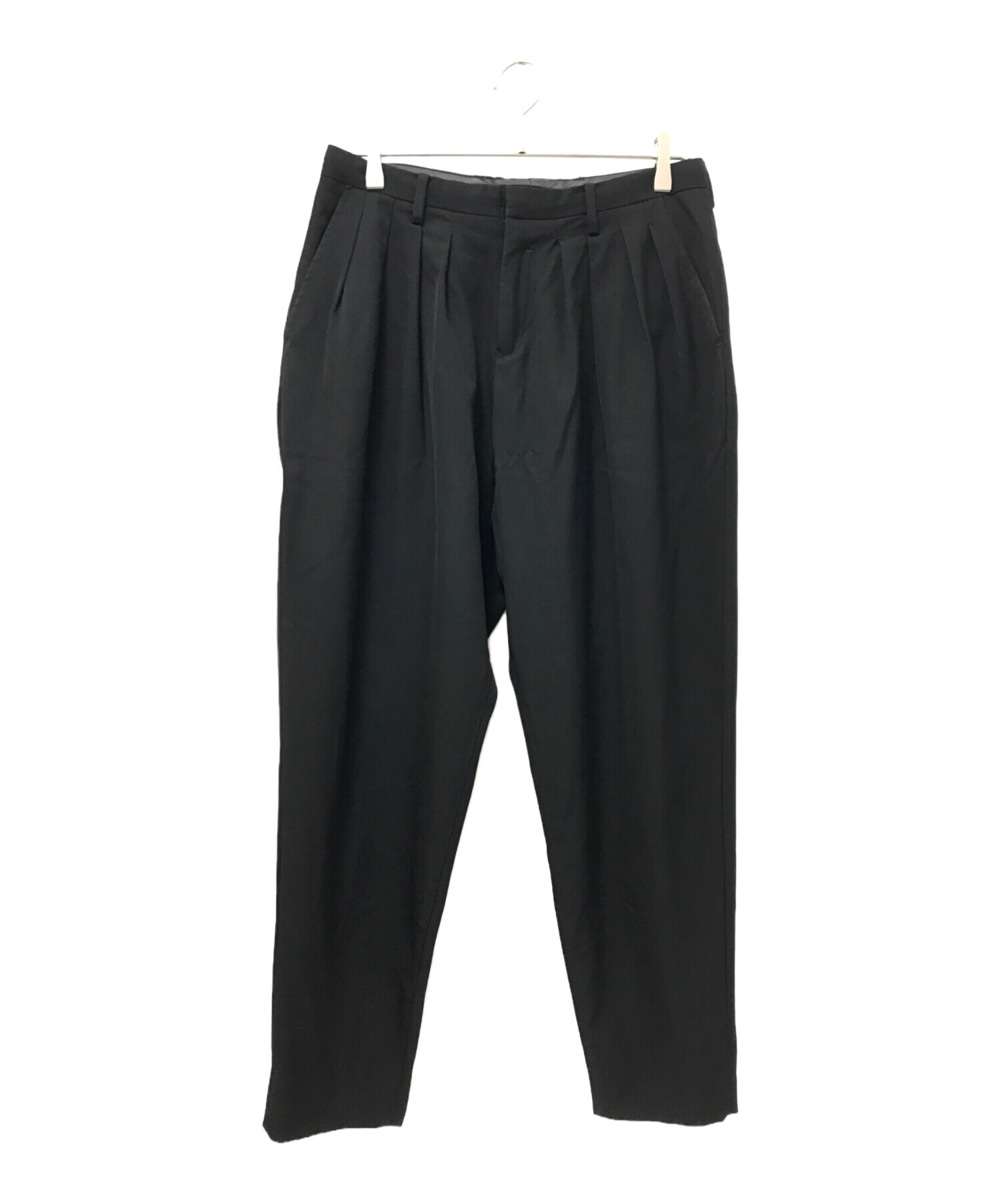 中古・古着通販】SHAREEF (シャリーフ) タックパンツ ブラック サイズ 