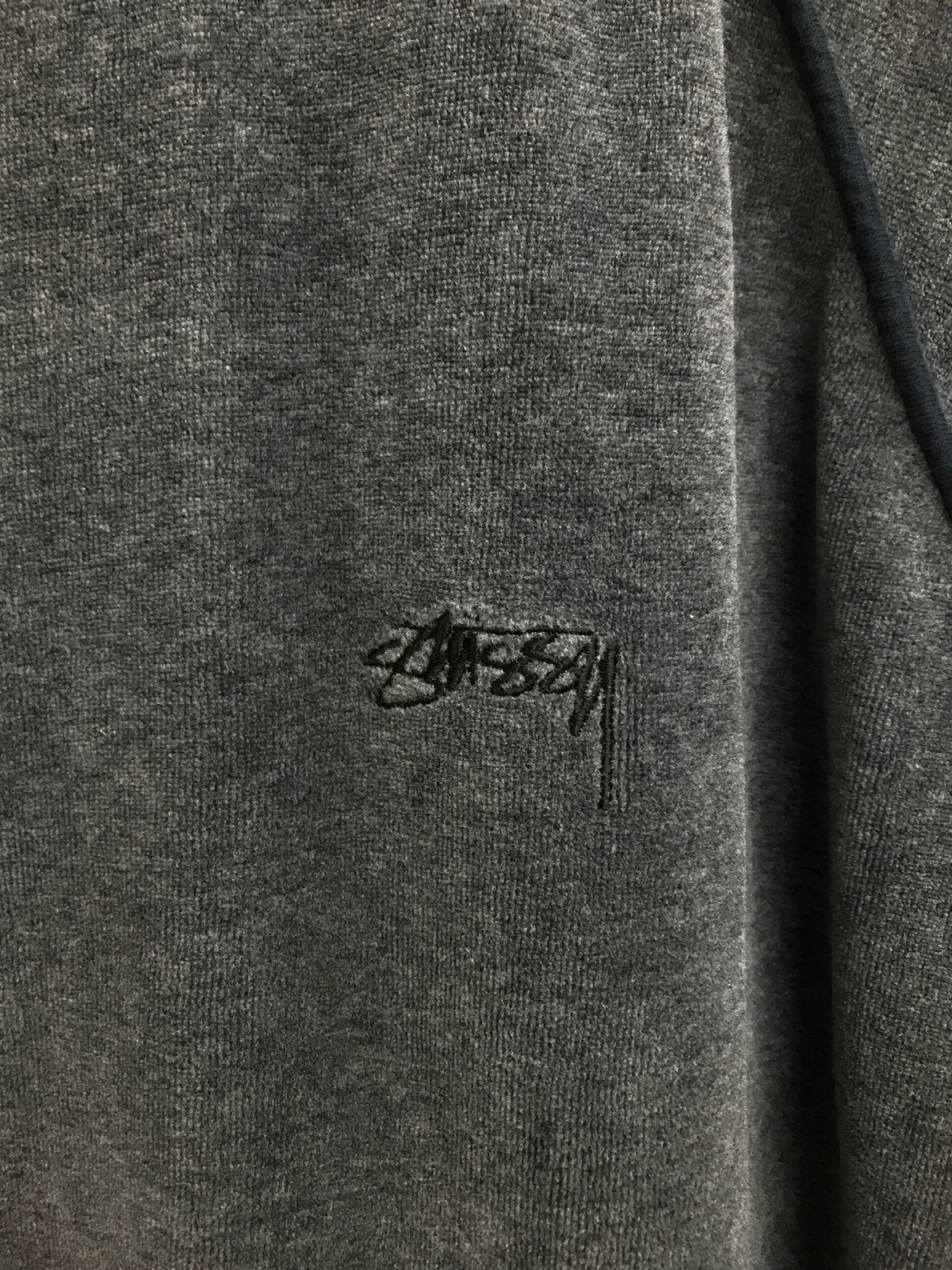 90’s OLD STUSSY ステューシー ベロア トラックジャケット グレー 中古・古着通販】stussy (ステューシー) ベロアトラック