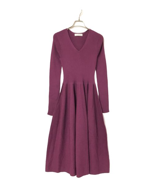 【新品未使用】CELFORD ワンピース ローズドレス パープル 36 中古・古着通販】CELFORD (セルフォード) プリーツホールガーメント