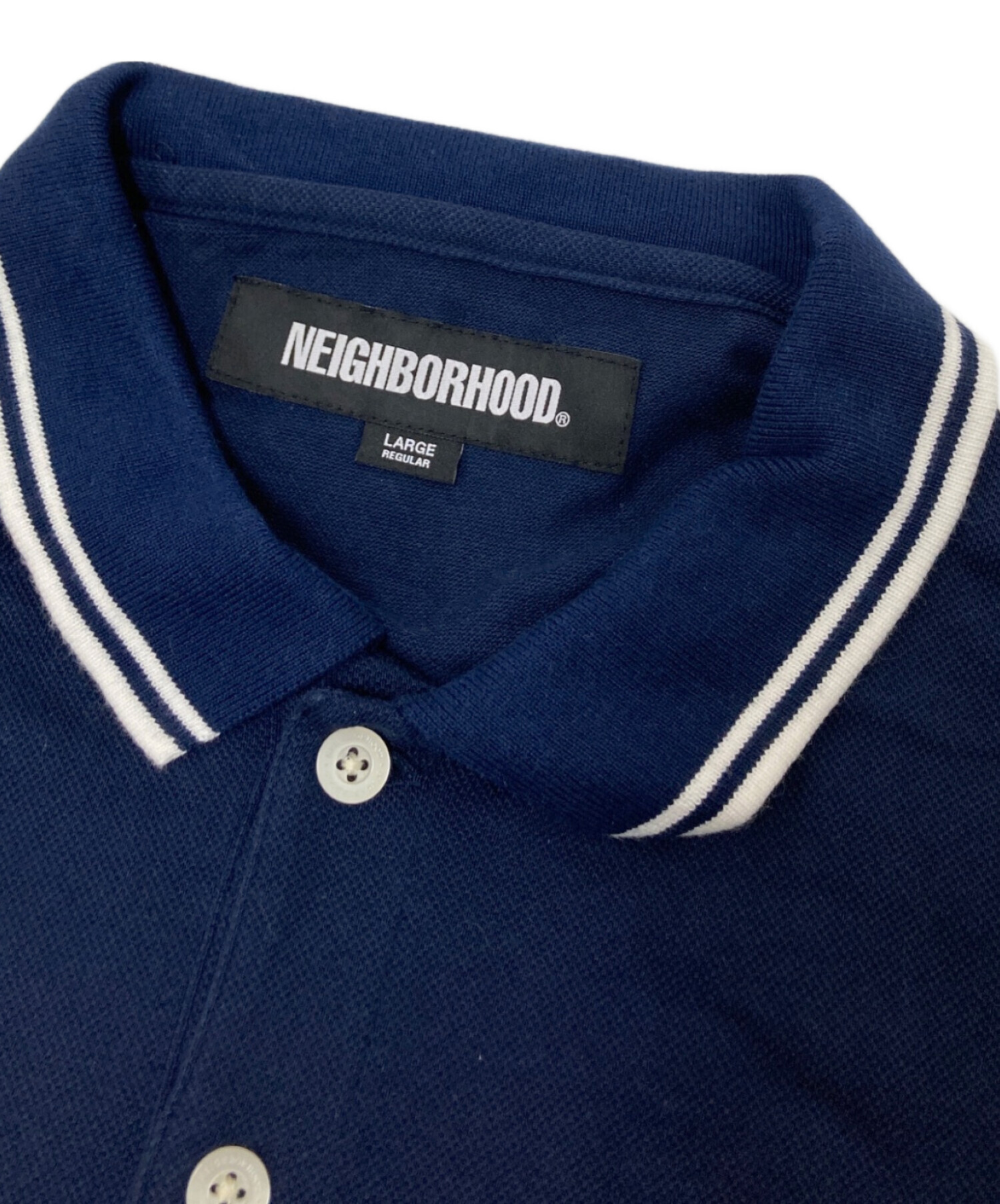 中古・古着通販】NEIGHBORHOOD (ネイバーフッド) PIQUE LINE POLOSHIRT 