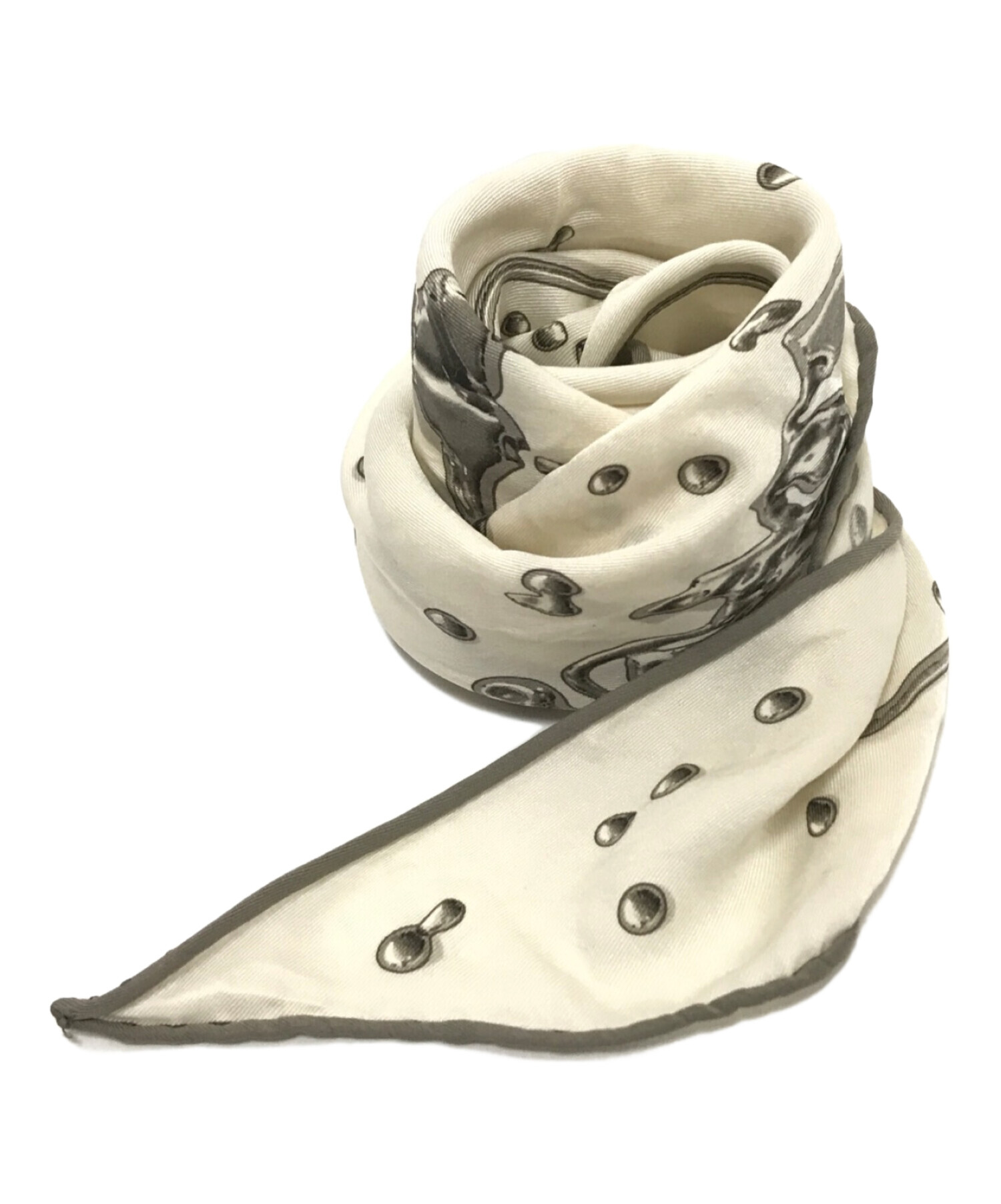 中古・古着通販】HERMES (エルメス) トライアングルシルクスカーフ