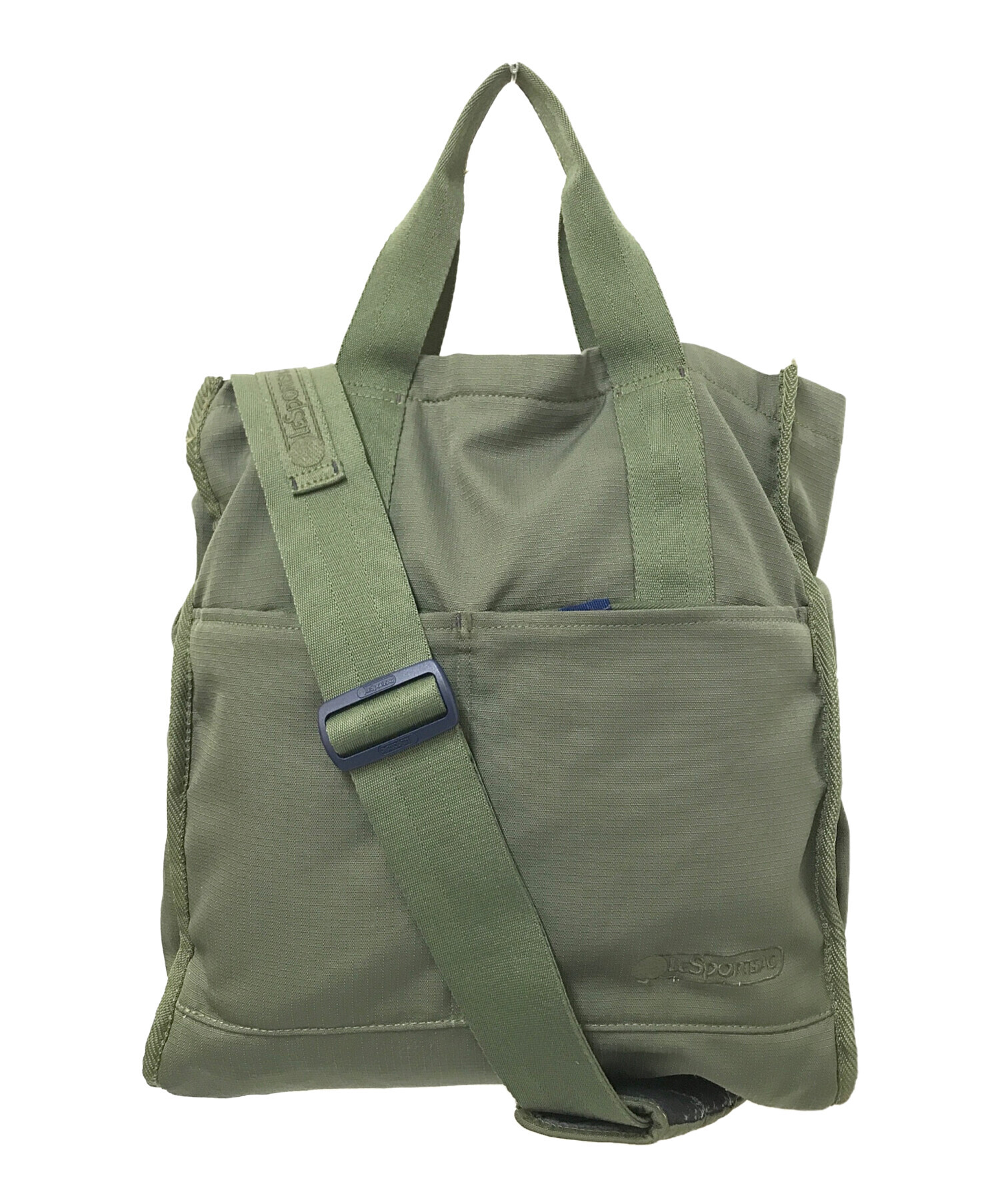 LeSportsac 2wayトートバッグ オリーブグリーン 中古・古着通販】LeSportsac (レスポートサック) 2WAYトート