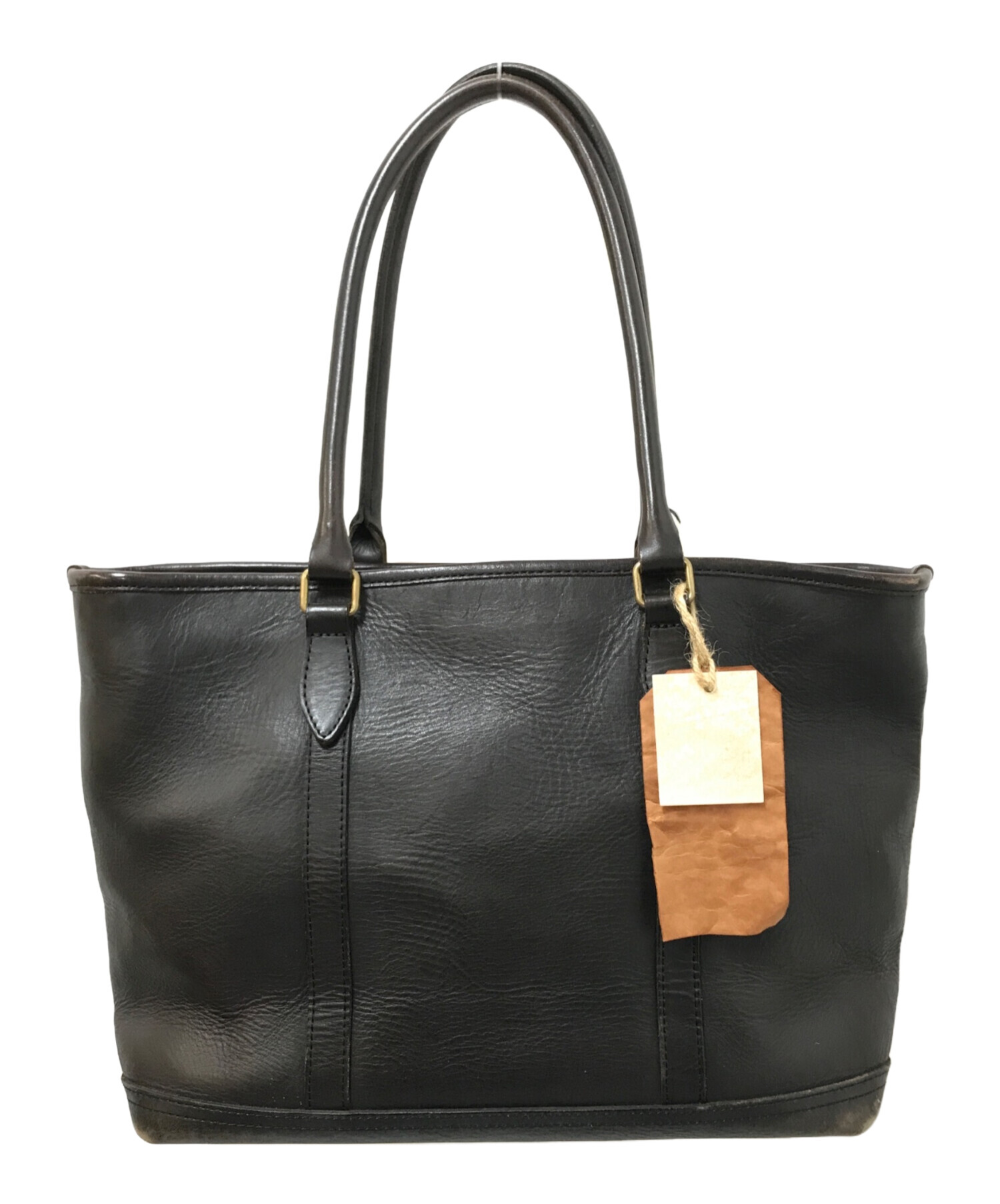 中古・古着通販】vasco (バスコ) LEATHER NELSON TOTE BAG ブラック