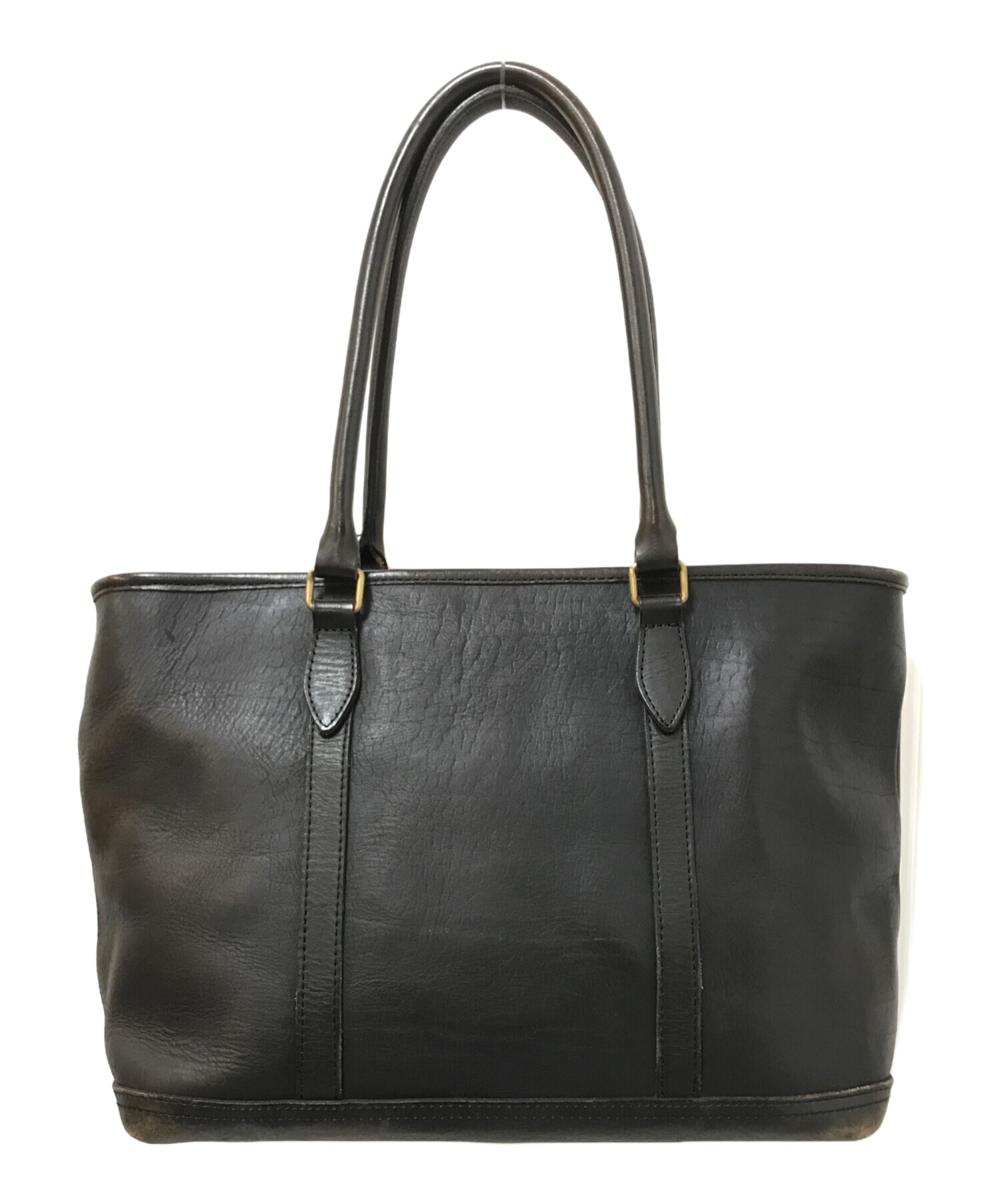 中古・古着通販】vasco (バスコ) LEATHER NELSON TOTE BAG ブラック