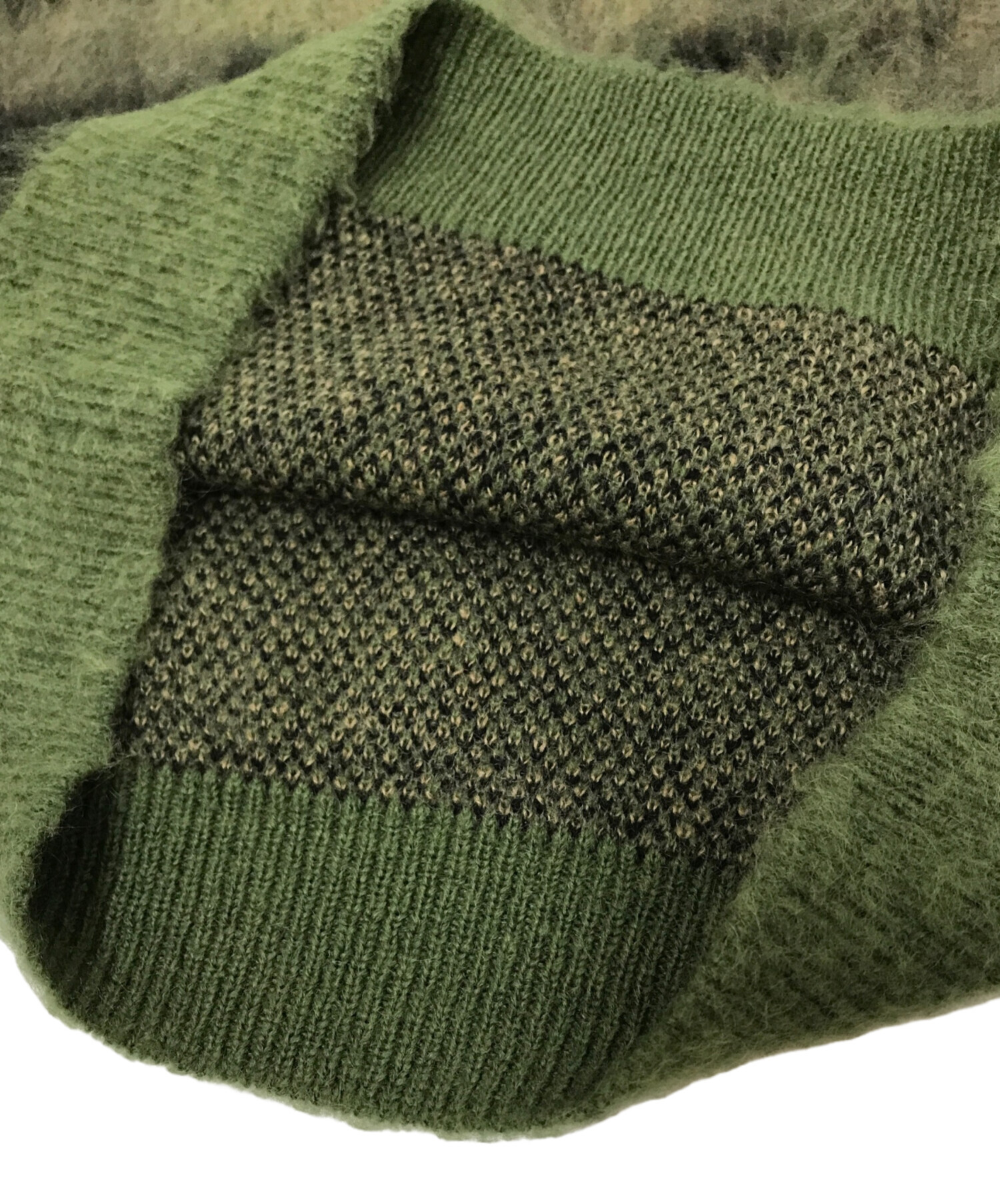 中古・古着通販】BEAMS (ビームス) モヘア混ニット グリーン サイズ:S