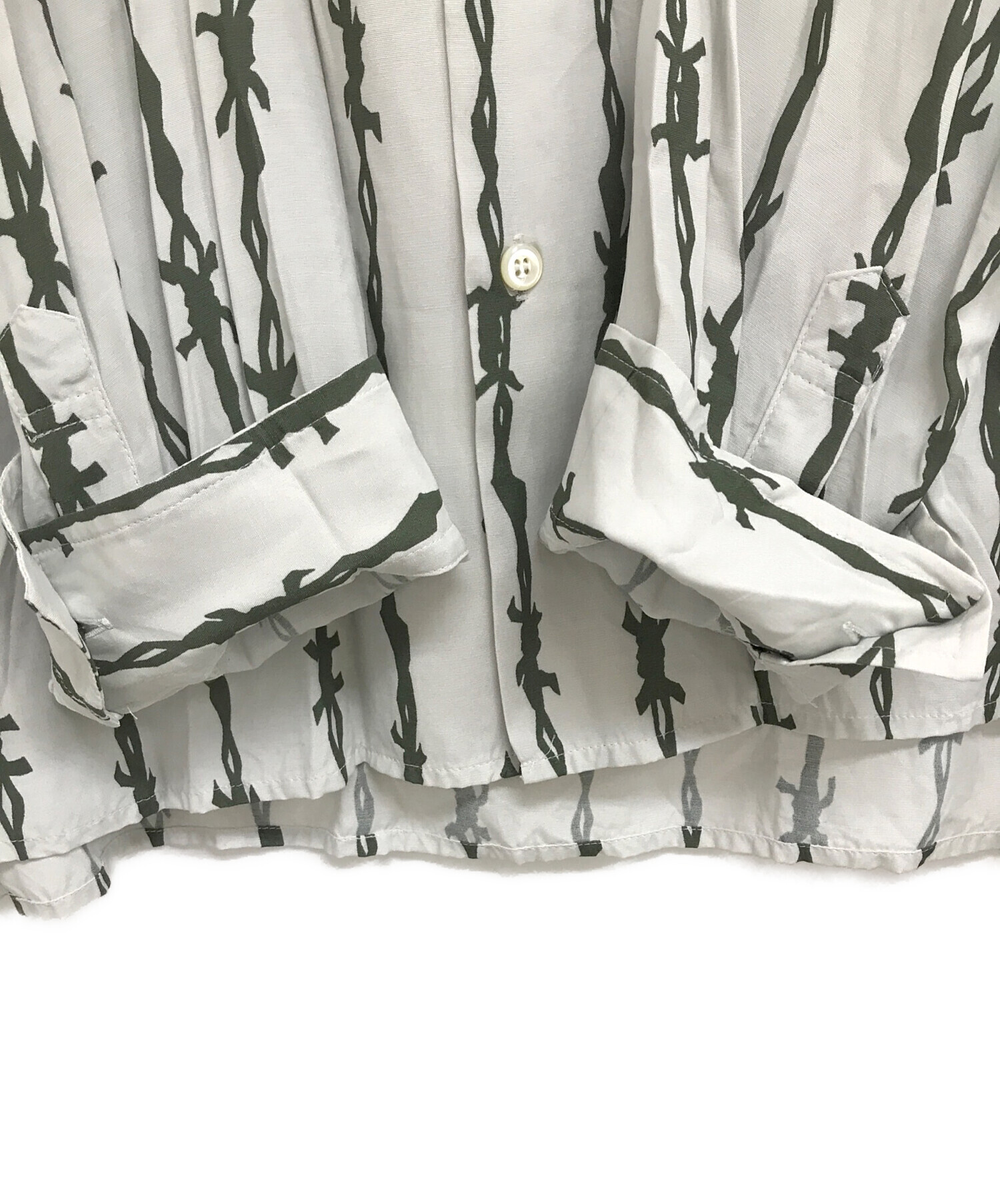 中古・古着通販】COTTON PAN (コットンパン) 総柄シャツ ホワイト 