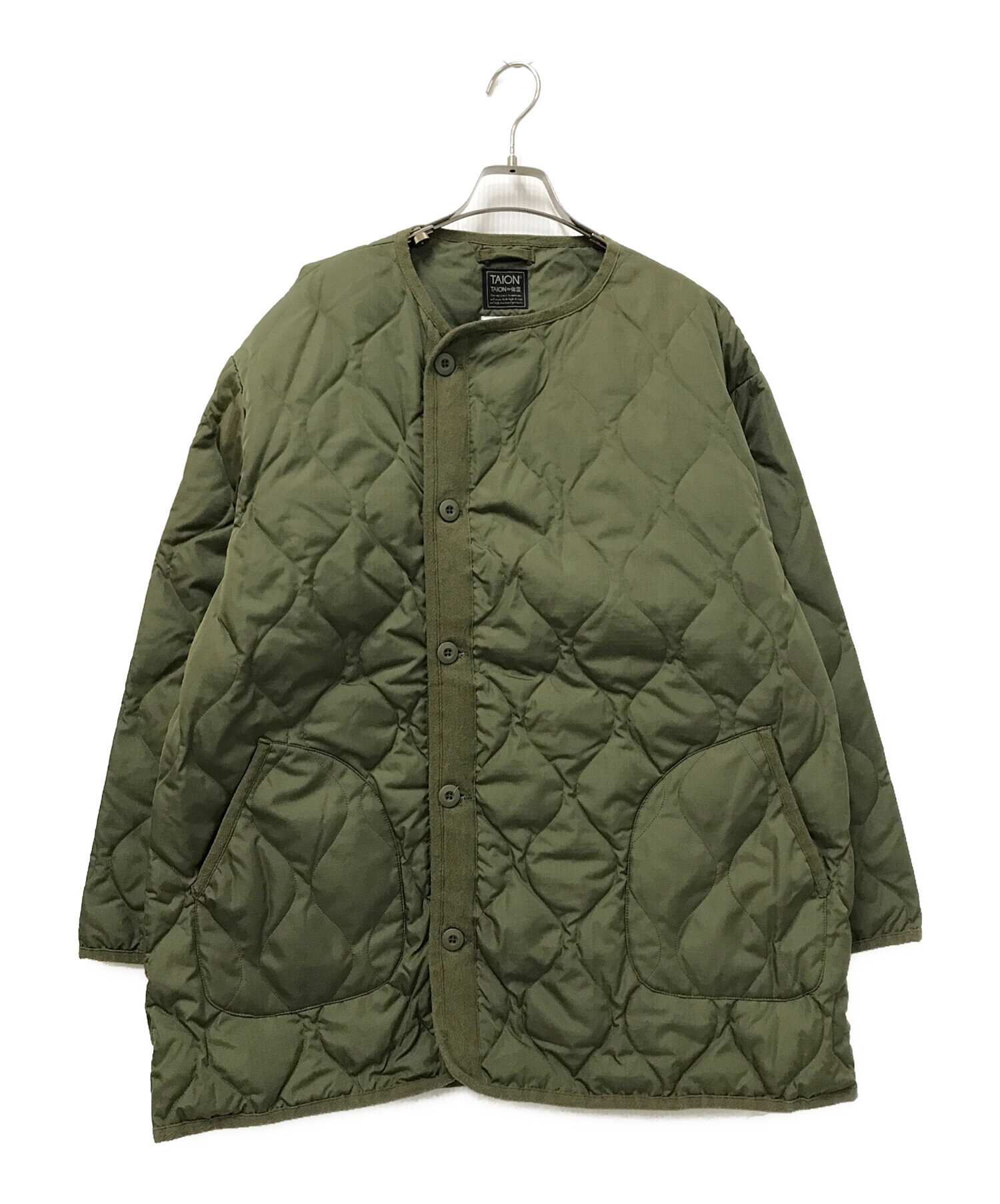 中古・古着通販】TAION (タイオン) キルティングジャケット カーキ