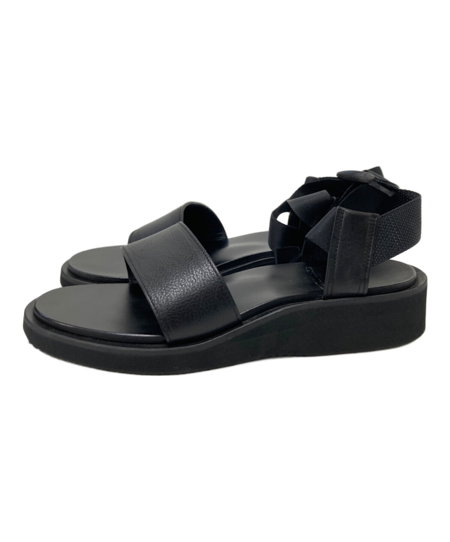 中古・古着通販】FOOTWORKS (フットワークス) Leather Sandal ブラック