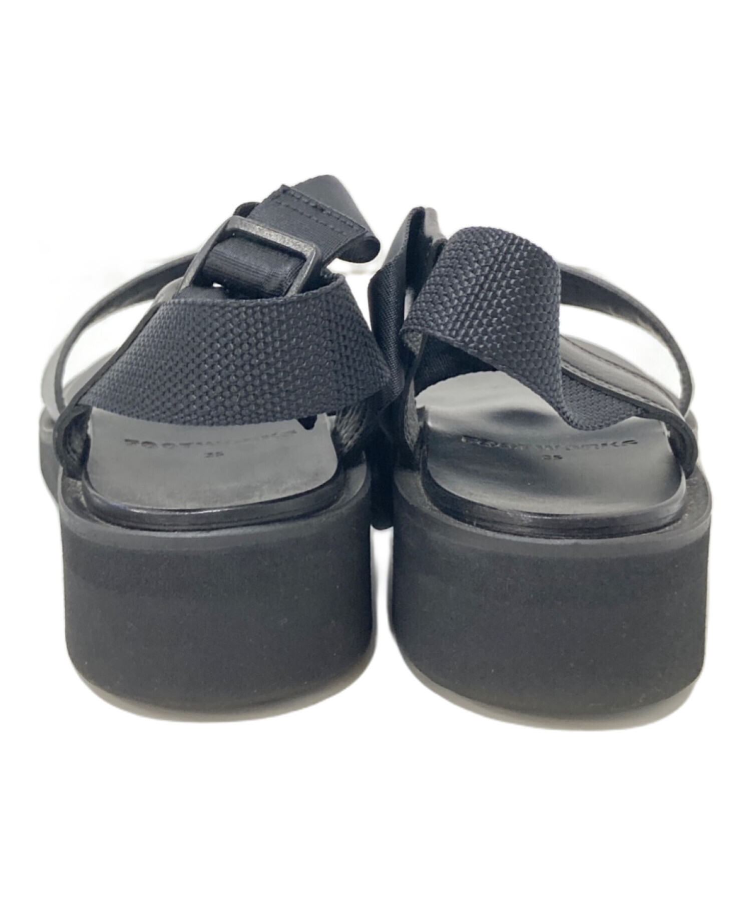 中古・古着通販】FOOTWORKS (フットワークス) Leather Sandal ブラック