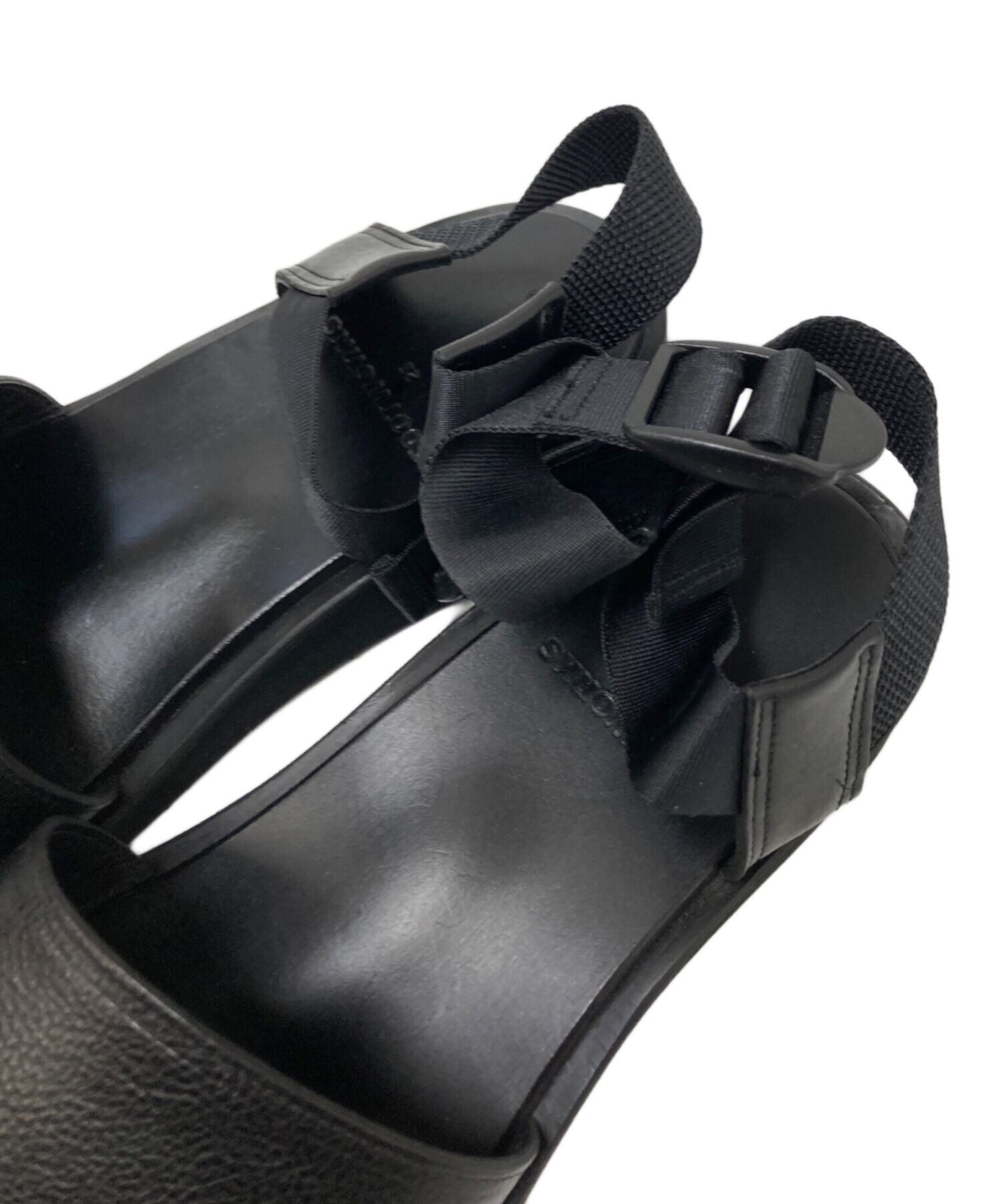 中古・古着通販】FOOTWORKS (フットワークス) Leather Sandal ブラック