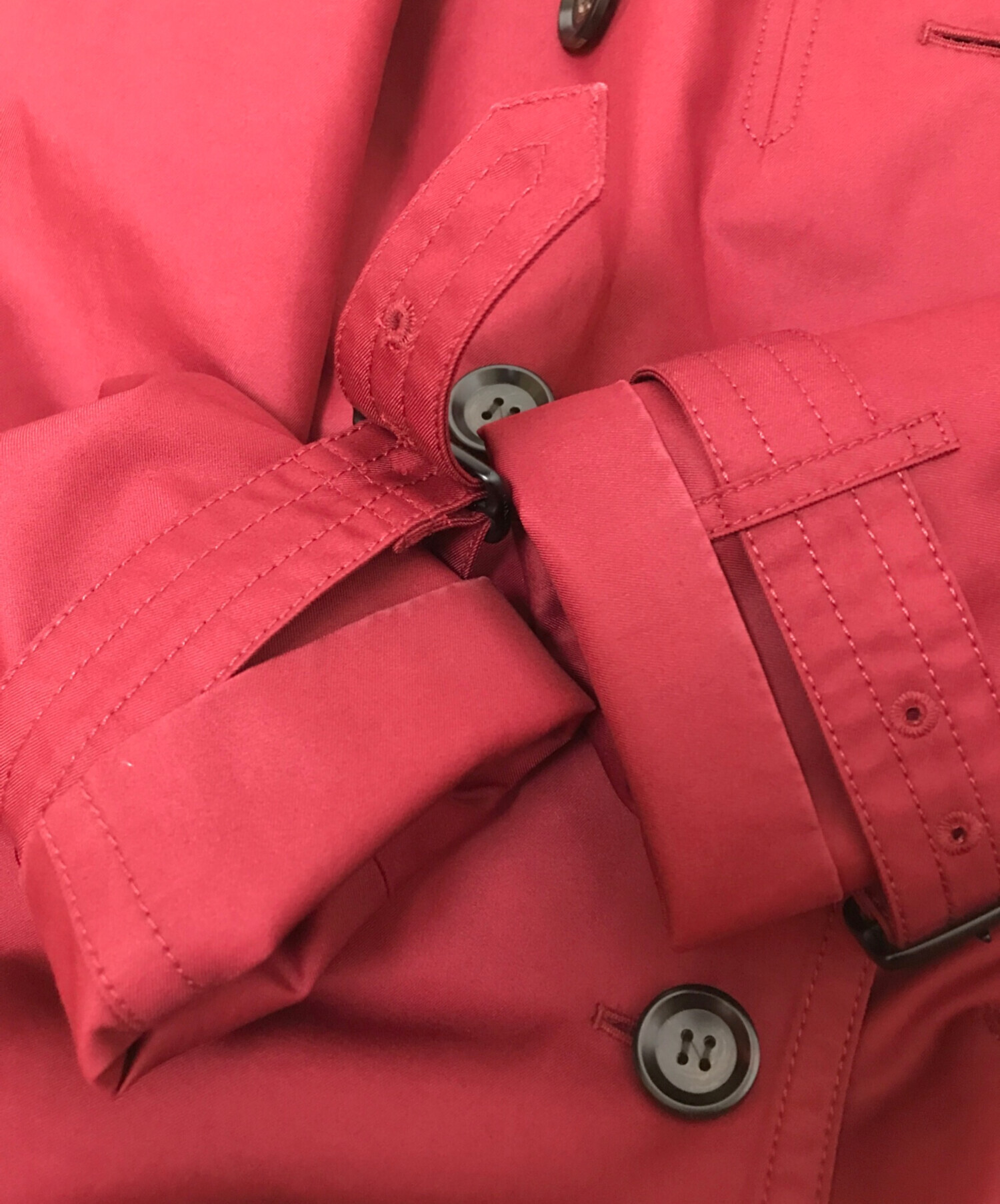 中古・古着通販】COACH (コーチ) ベルト付きトレンチコート レッド