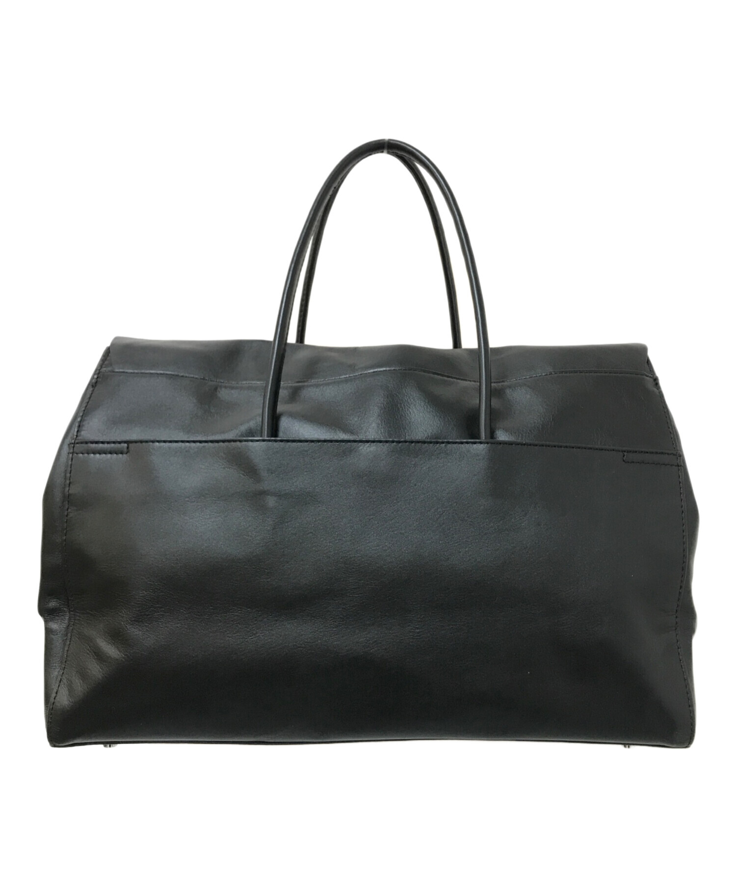 Hoaw.】フラップボストンバッグブラック