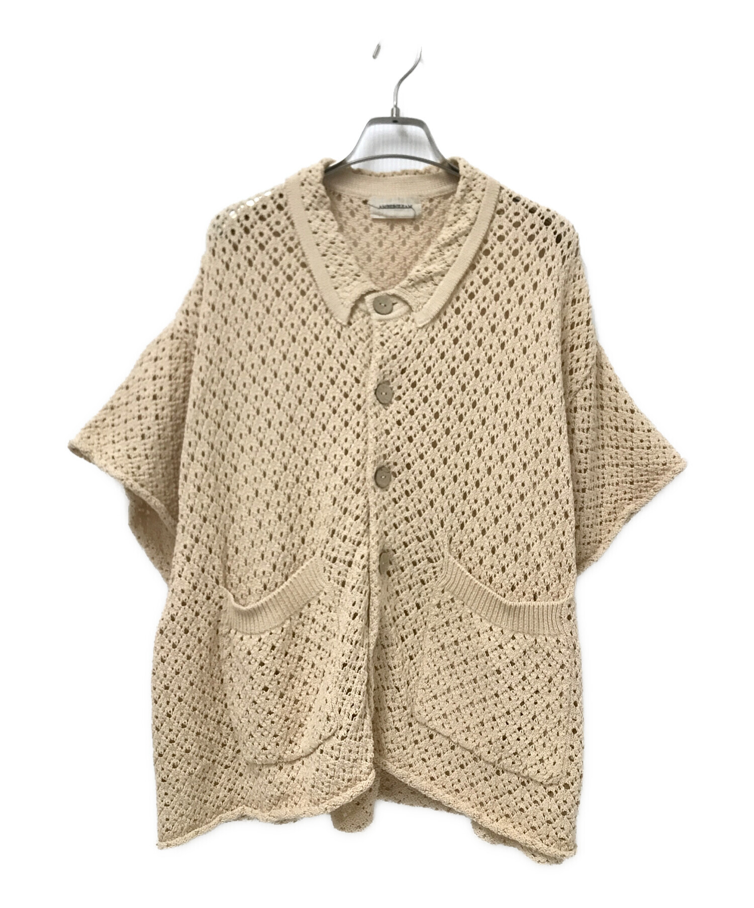 中古・古着通販】AMBERGLEAM (アンバーグリーム) Cotton Knit Shirt 
