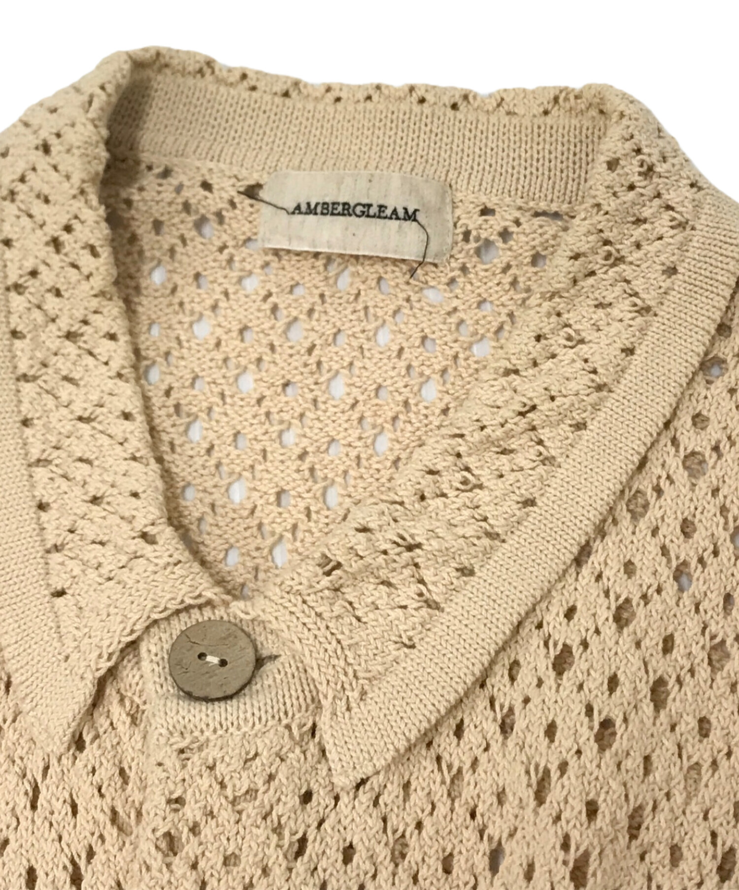 中古・古着通販】AMBERGLEAM (アンバーグリーム) Cotton Knit Shirt 