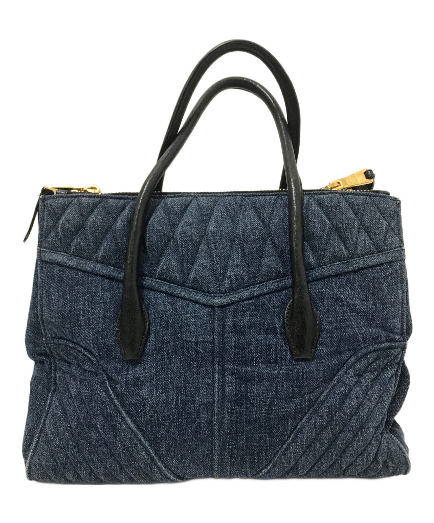 デニムバイカーバッグ デニムバッグ デニム2wayバッグ miu ミュウ