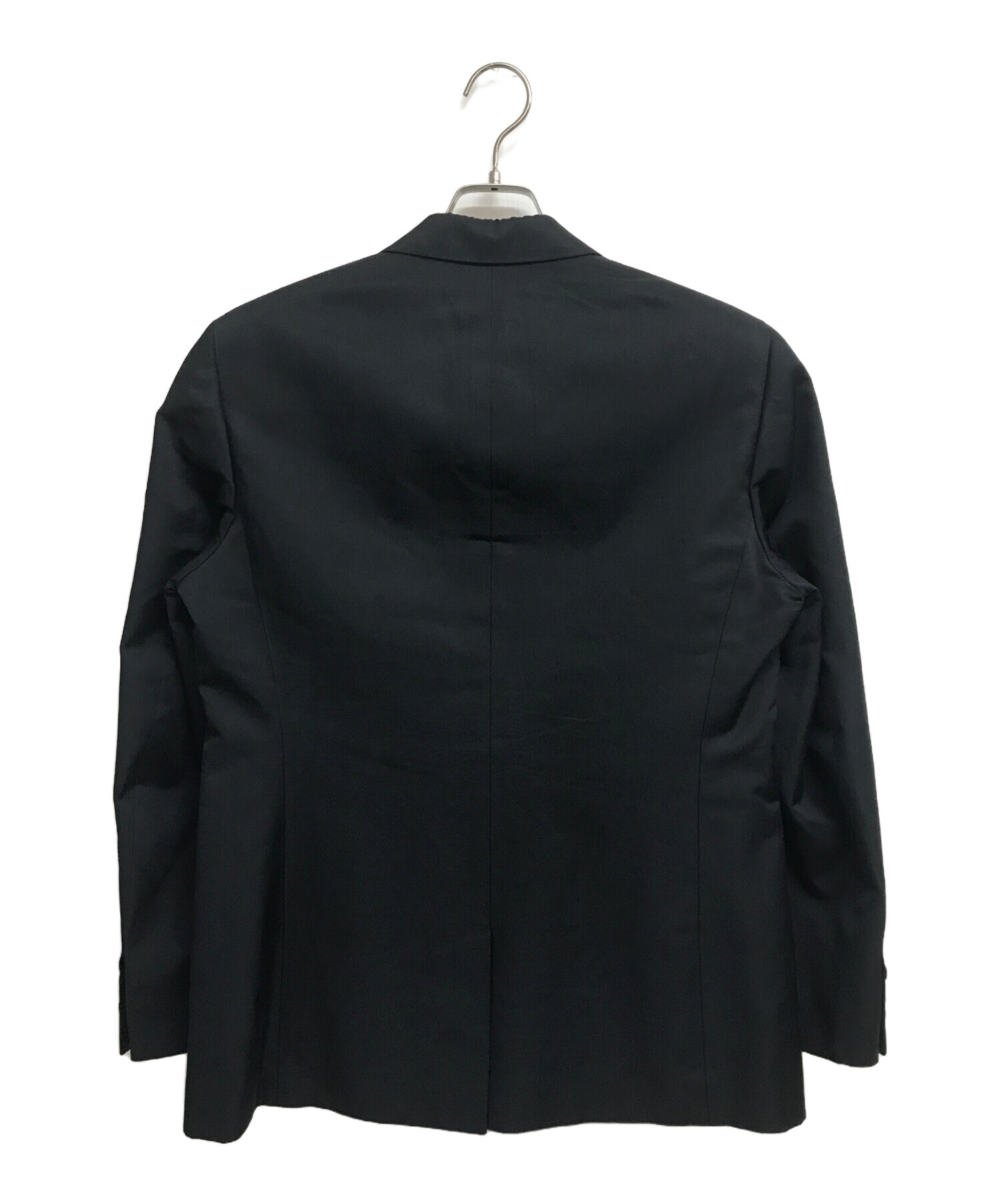 プラダ　テーラードジャケット　古着　ジャケット　ネイビー 中古・古着通販】PRADA (プラダ) シルク混テーラードジャケット