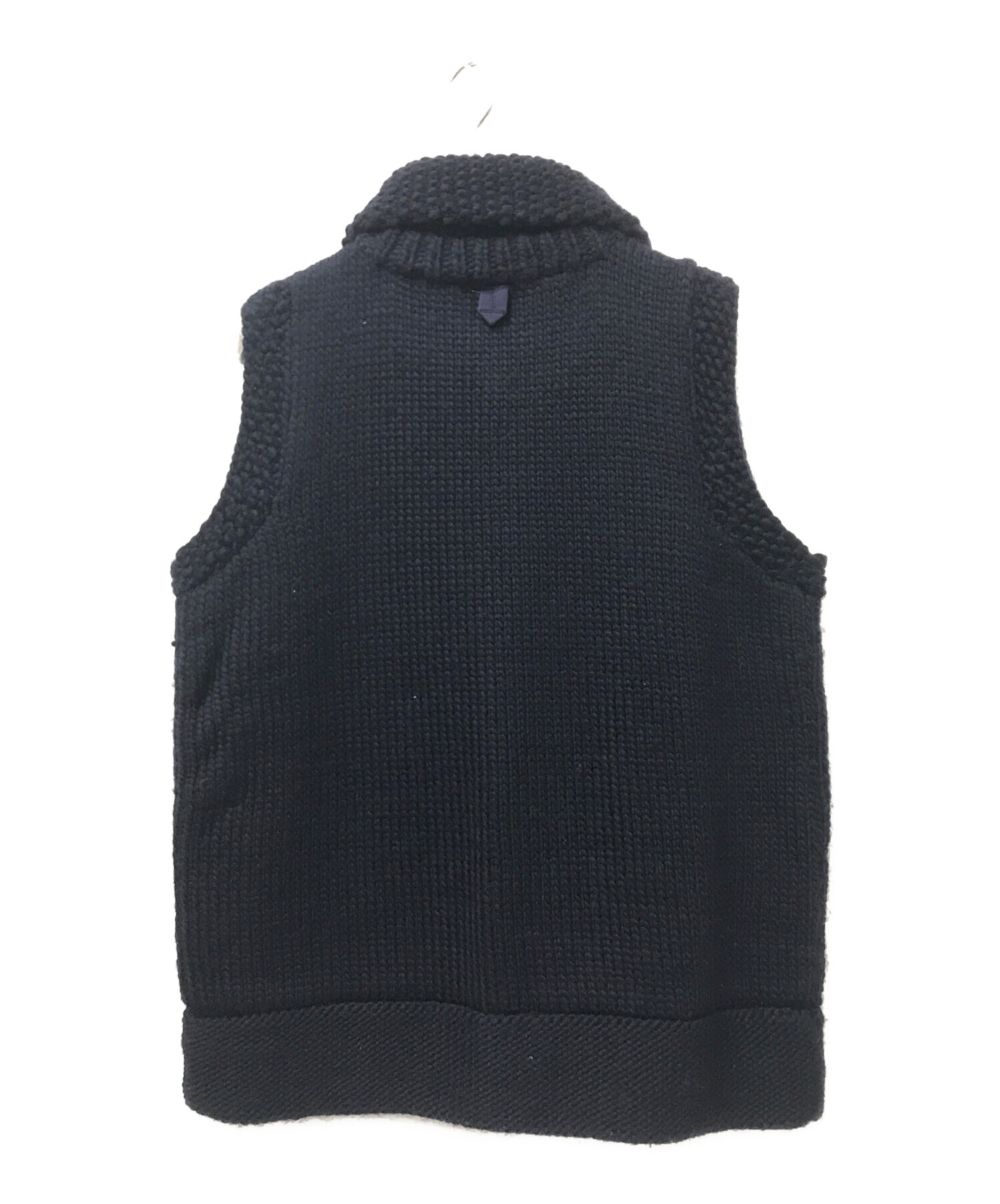 中古・古着通販】maillot (マイヨ) ニットベスト ネイビー サイズ:2 