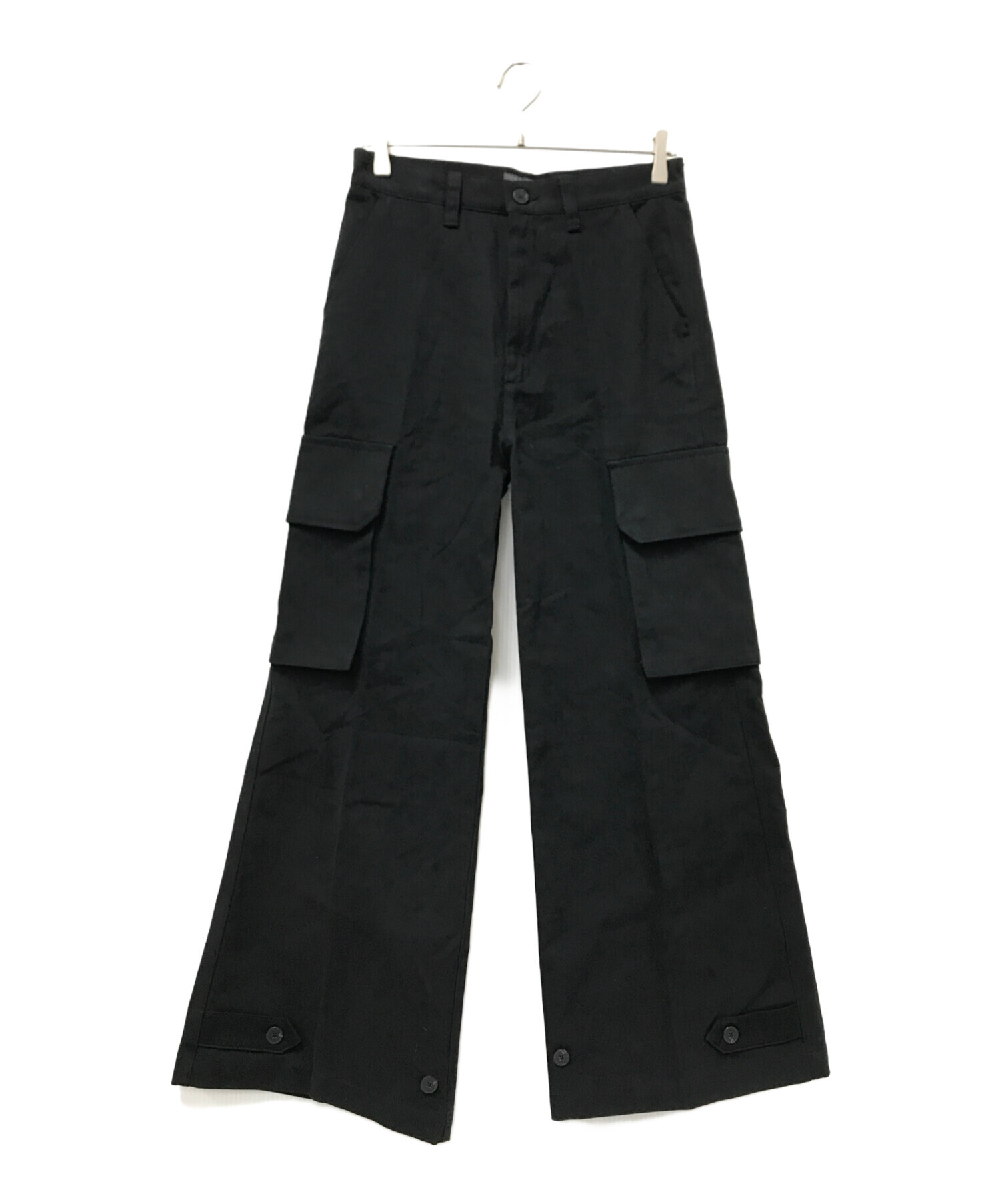 CLEL フレア カーゴパンツ 黒 CLEL】M-47 タイプ ミリタリー フレア