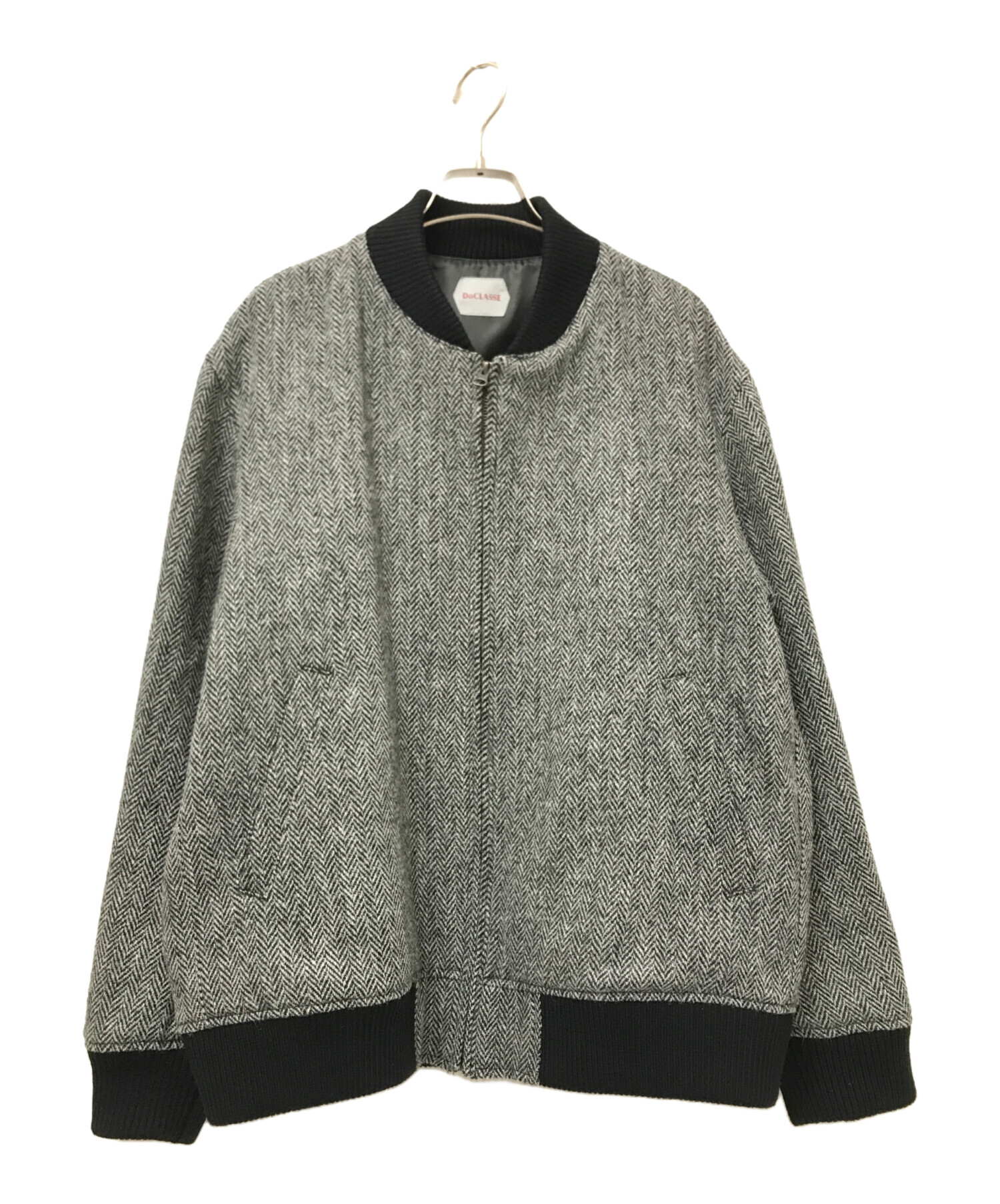 DOCLASSE　ドゥクラッセ　ハリスツイード　ヘリンボーン　ブルゾン　M 中古・古着通販】DoCLASSE (ドゥクラッセ) Harris Tweed (ハリス
