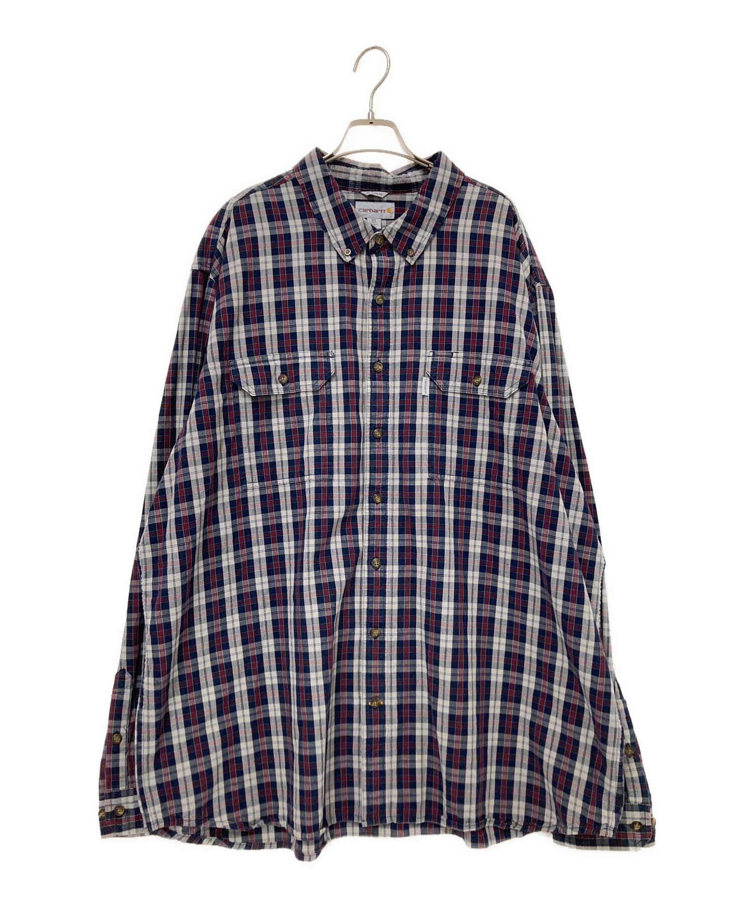 中古・古着通販】CarHartt (カーハート) チェックシャツ ネイビー