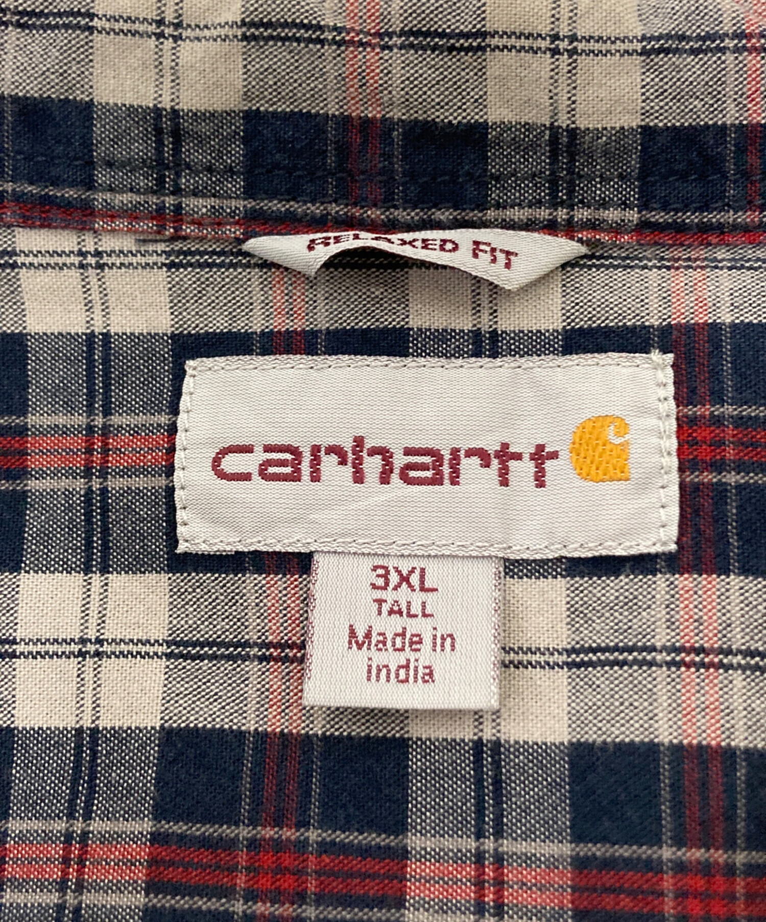 中古・古着通販】CarHartt (カーハート) チェックシャツ ネイビー