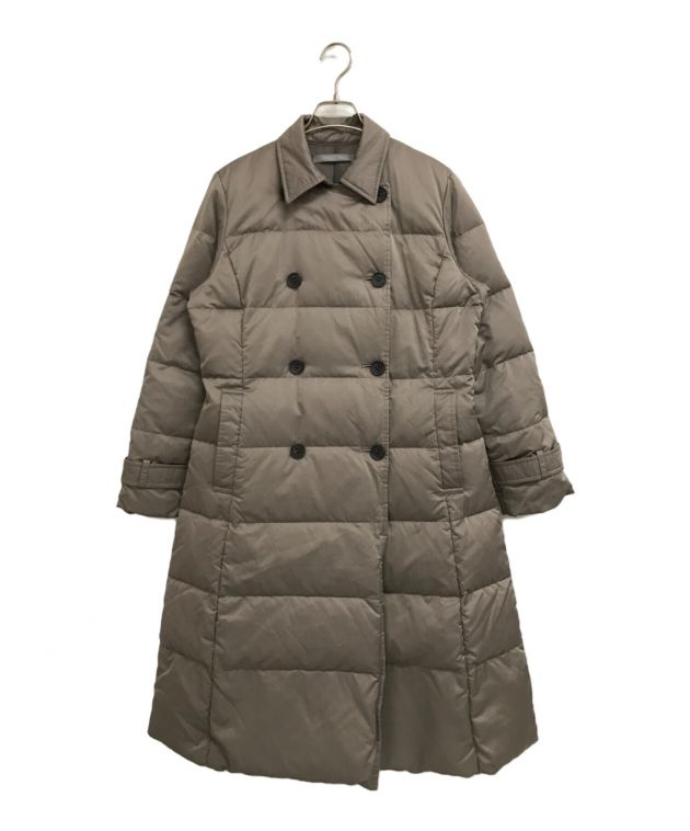クリーニング済み　theory luxe ダウン　ロングコート 40 グレージュ クリーニング済み theory luxe ダウン ロングコート 40 グレージュ