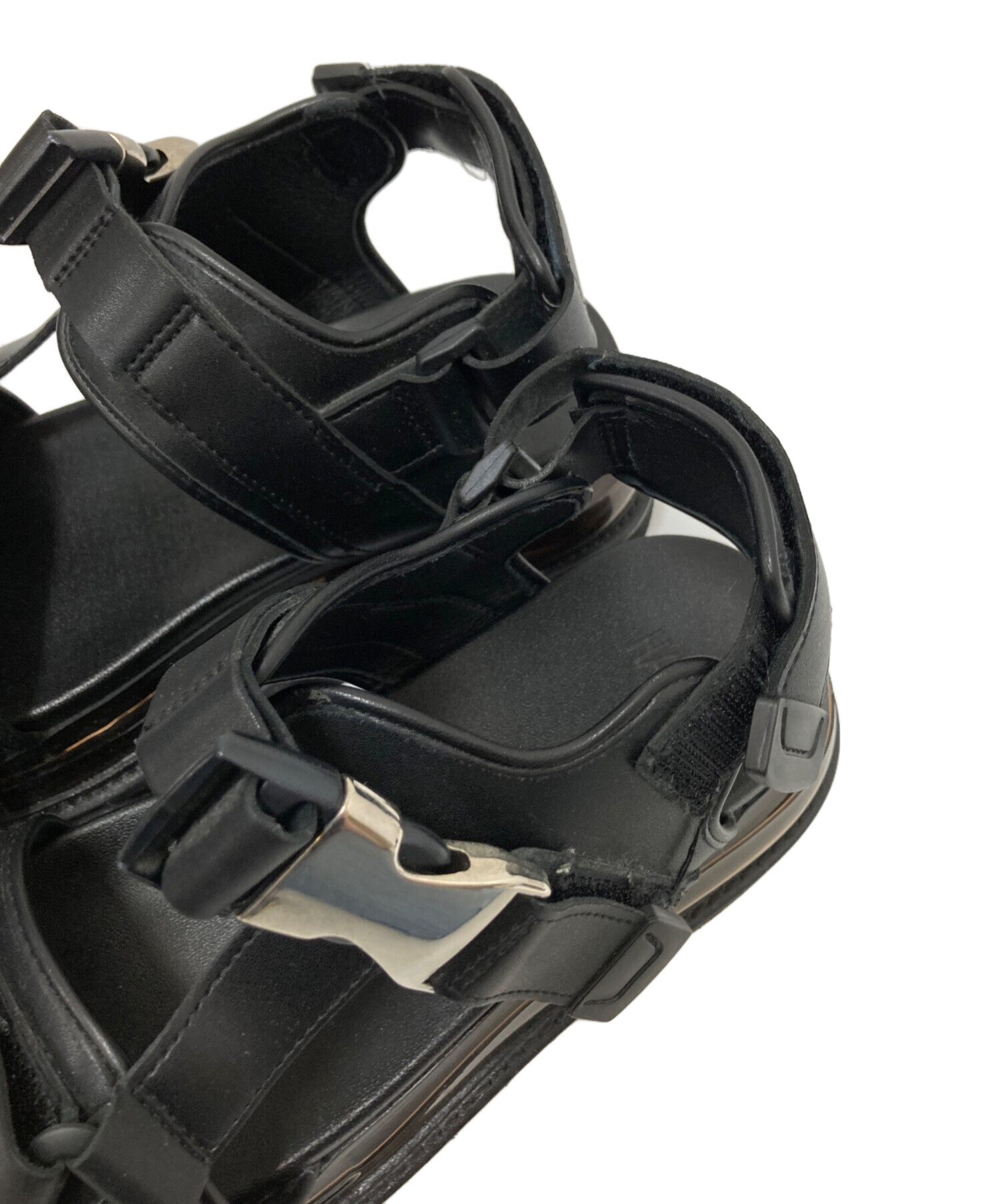 中古・古着通販】HARE (ハレ) ベルトシャークサンダル ブラック サイズ