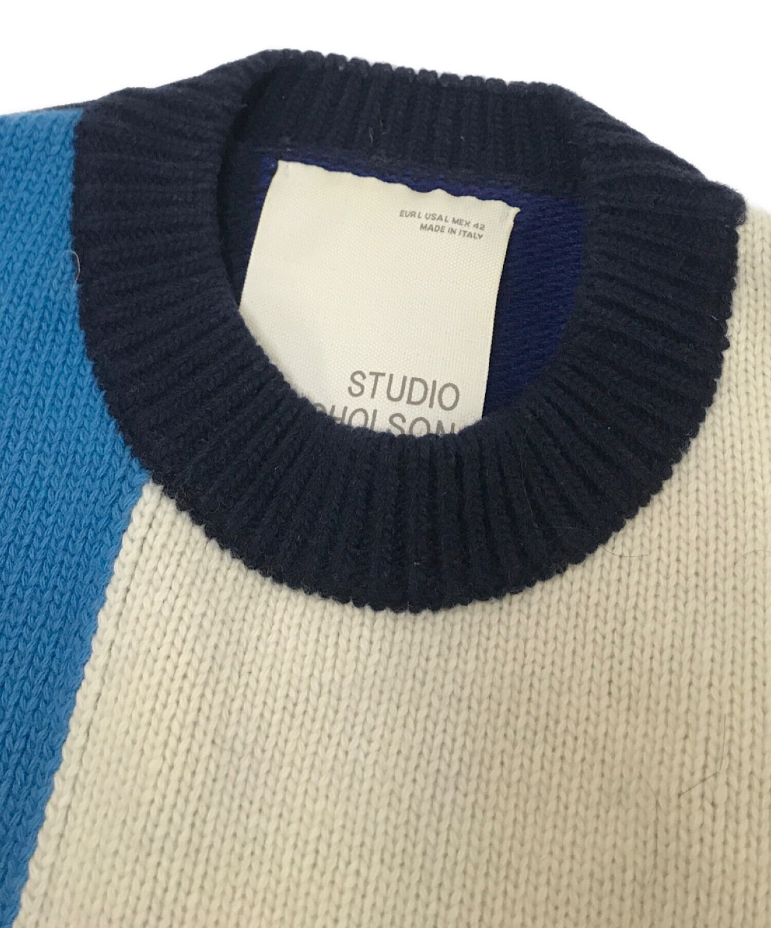 ラスト1点⭐︎ノーソーイングニット　ジョーゼットコンビ　ブルー 中古・古着通販】ZARA (ザラ) STUDIO NICHOLSON (スタジオ ニコルソン
