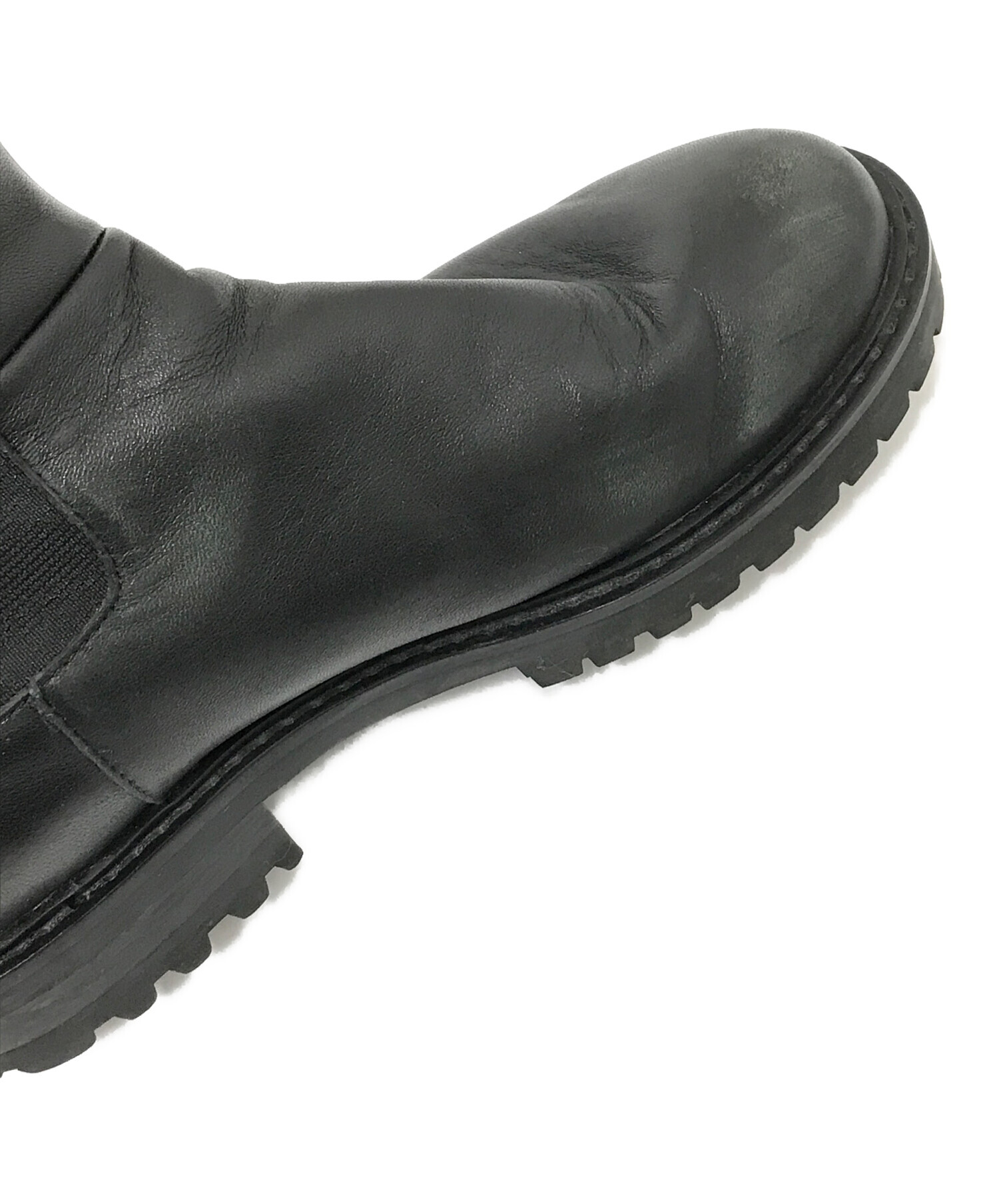 中古・古着通販】theory (セオリー) サイドゴアロングブーツ ブラック