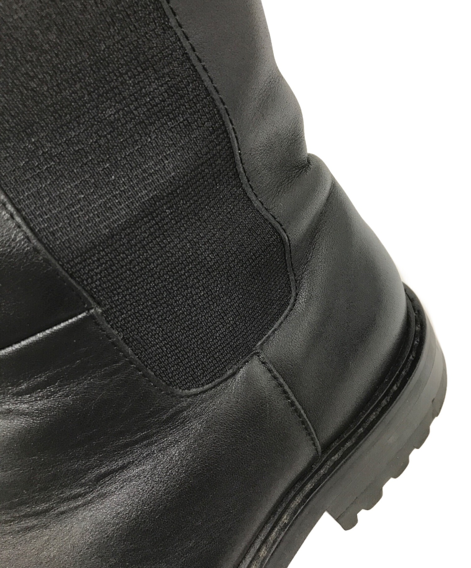 中古・古着通販】theory (セオリー) サイドゴアロングブーツ ブラック