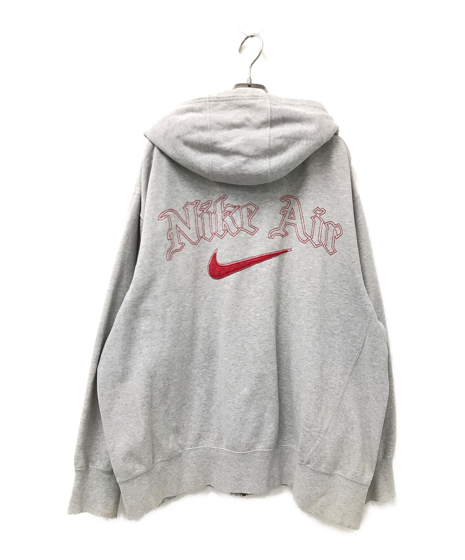 中古・古着通販】NIKE (ナイキ) ロゴ刺繍ジップパーカー グレー サイズ