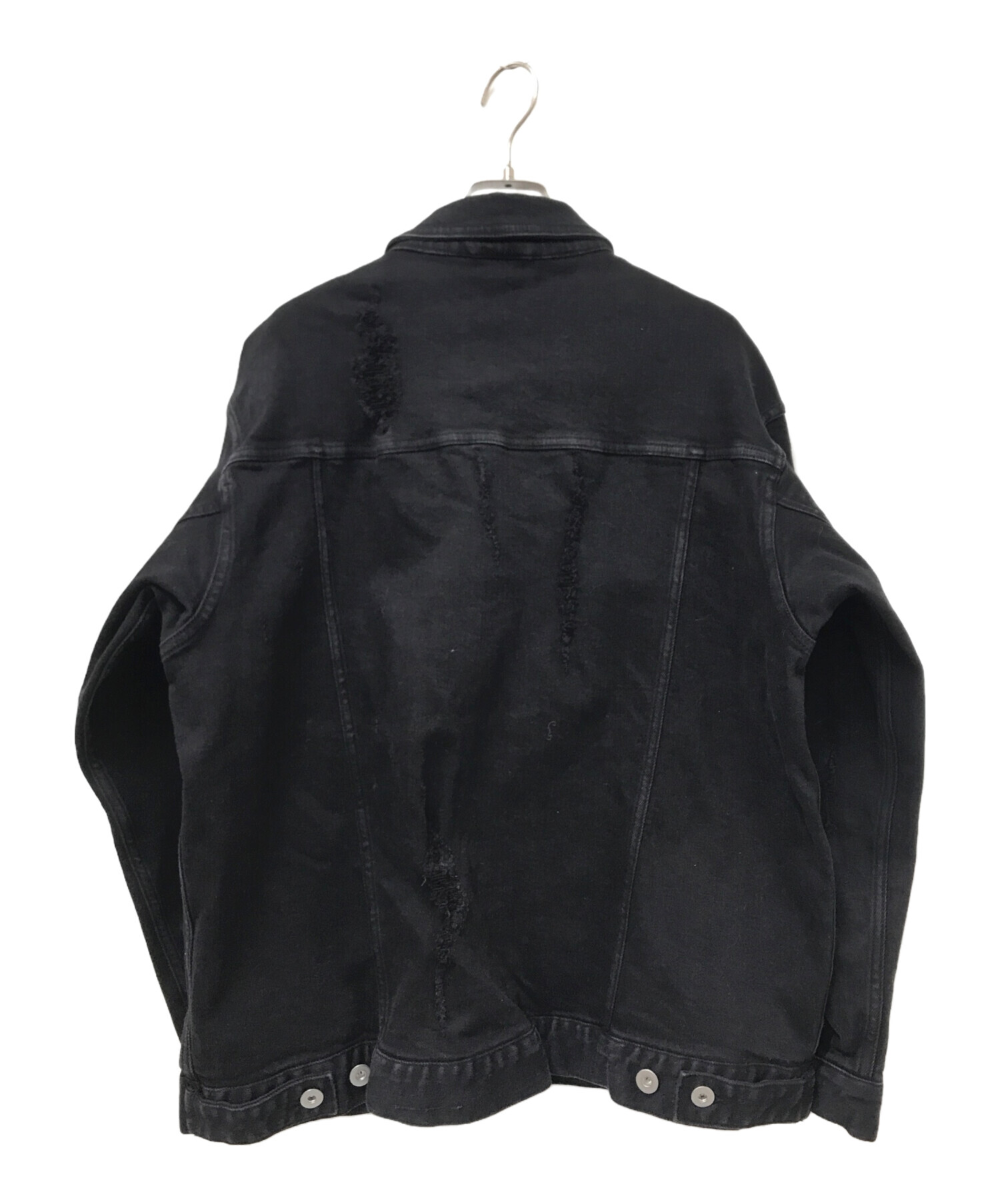 中古・古着通販】WHITELAND (ホワイトランド) ダメージ加工ブラック 