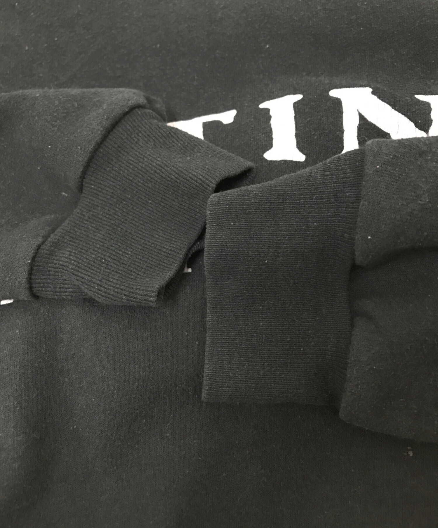 中古・古着通販】Hanes (ヘインズ) ロゴスウェット ブラック サイズ